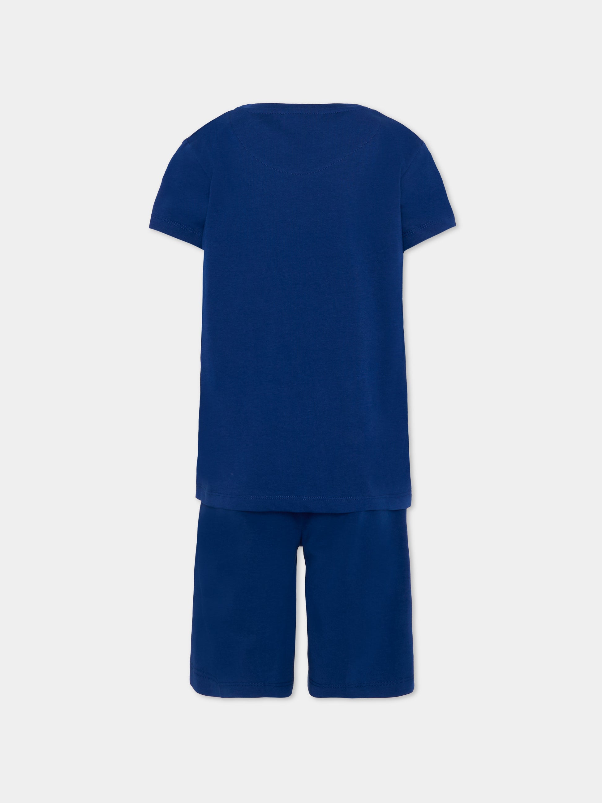 Completo sportivo blu per bambino con logo,Just Cavalli Kids,JBP26023CJ BLUE BELLWHETHER