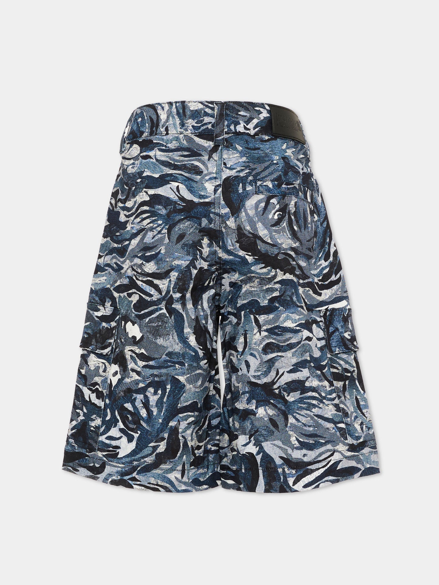 Shorts cargo nero per bambino,Just Cavalli Kids,JBP26155BE BLACK