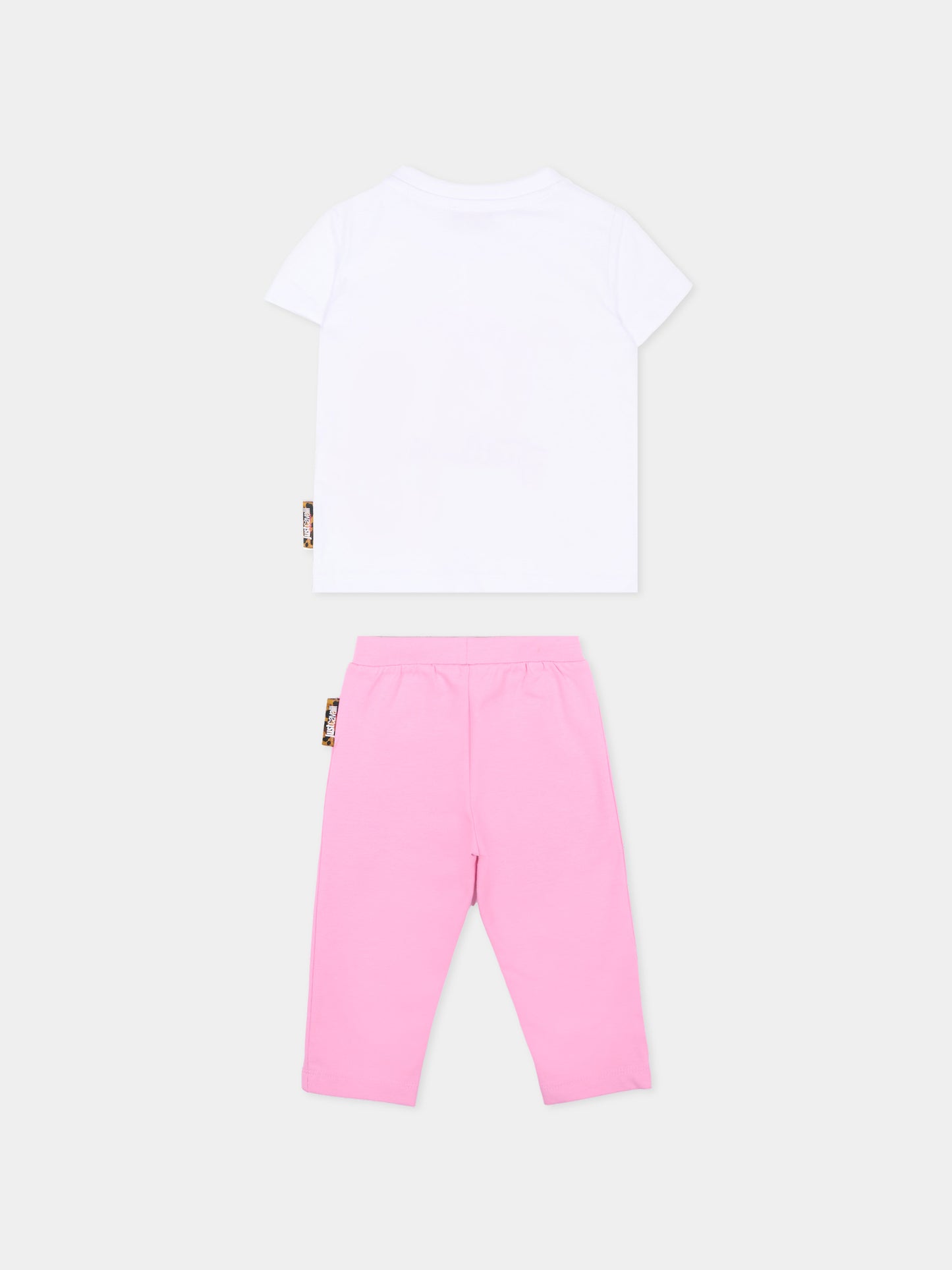 Completo sportivo bianco per neonata con logo,Just Cavalli Kids,JIP26015CJ WHITE