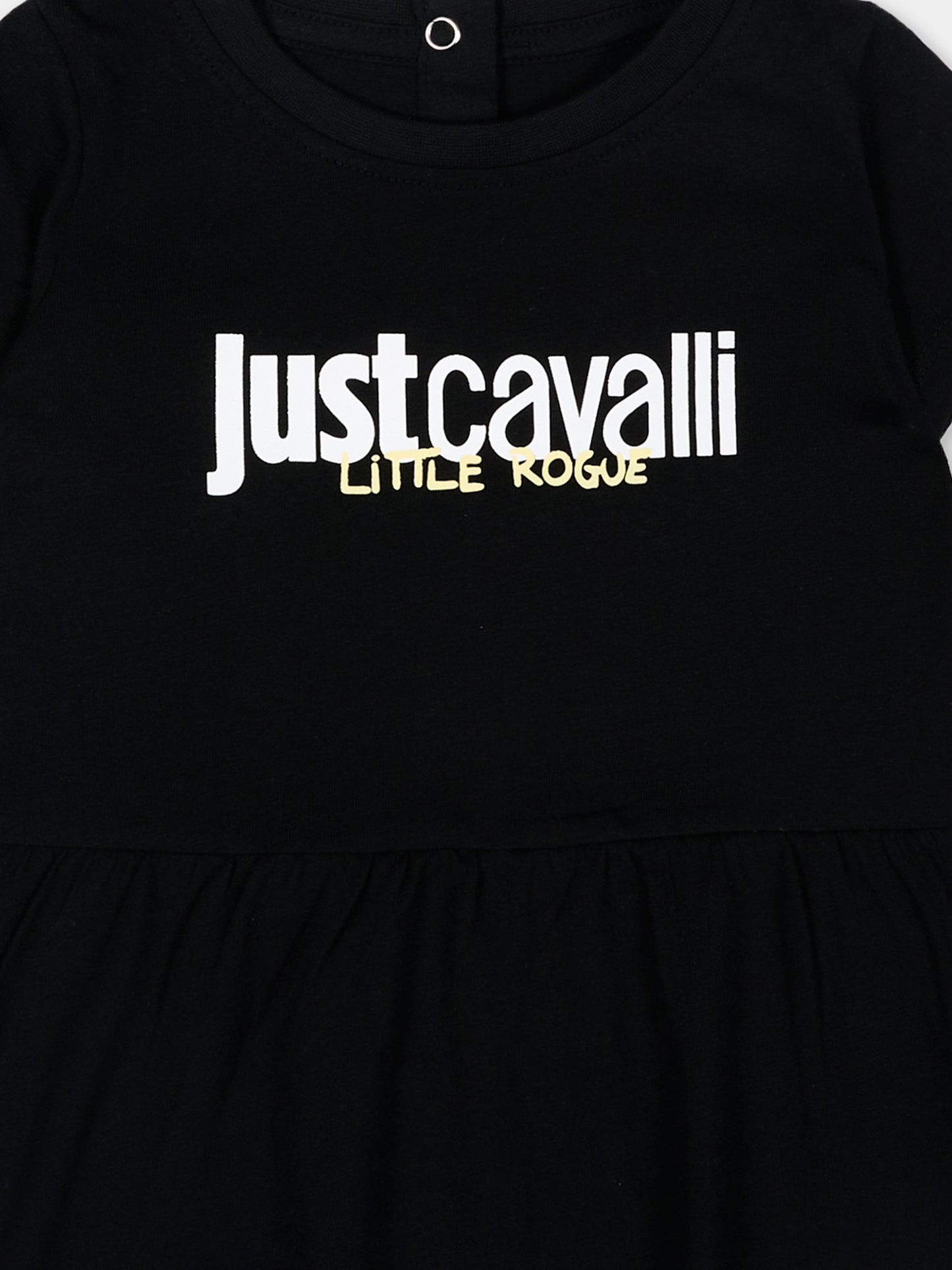Vestito nero per neonata con logo,Just Cavalli Kids,JIP26026VE BLACK