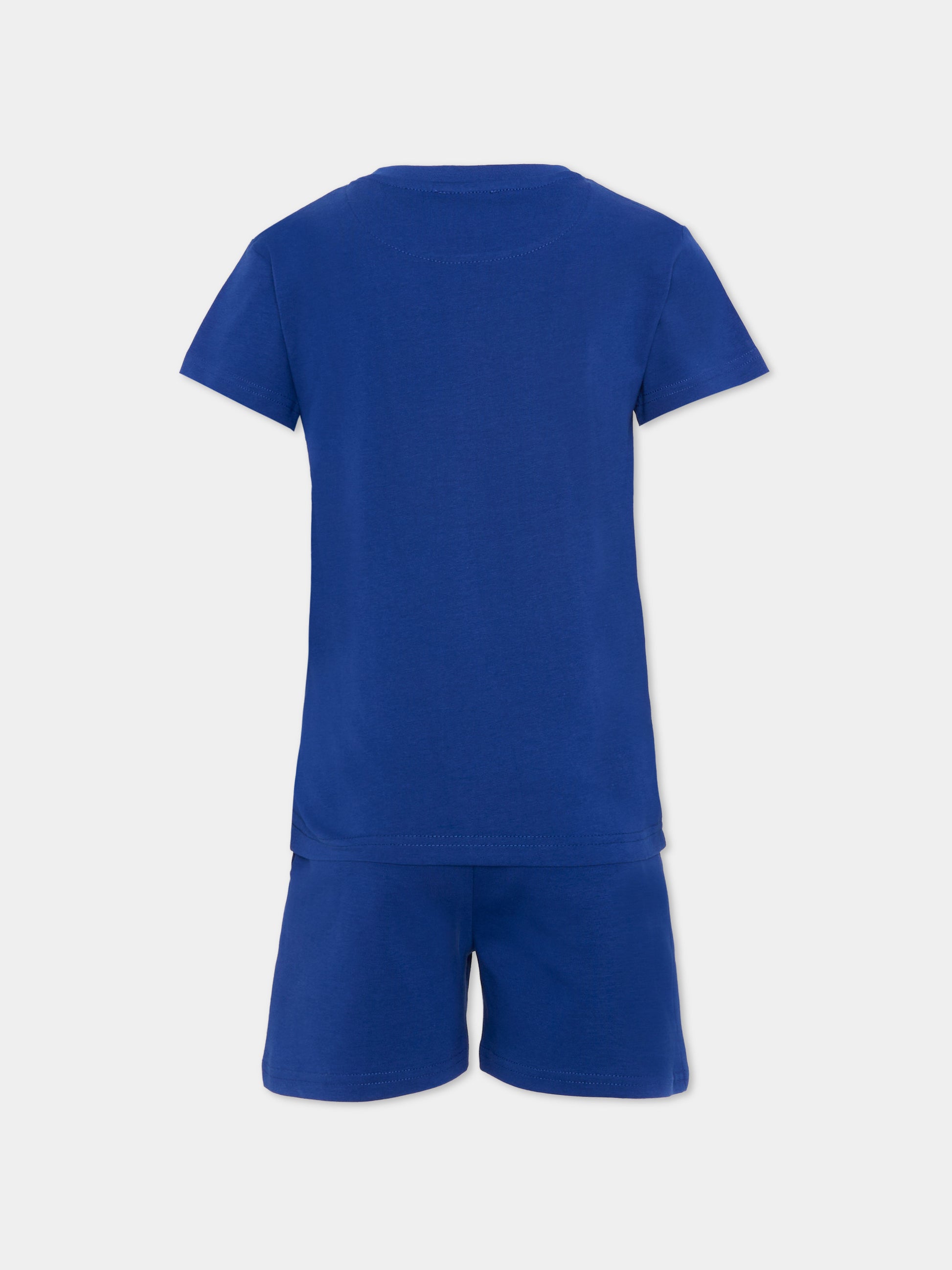 Completo sportivo blu per bambino con logo,Just Cavalli Kids,JIP26044CJ BLUE MAZARINE