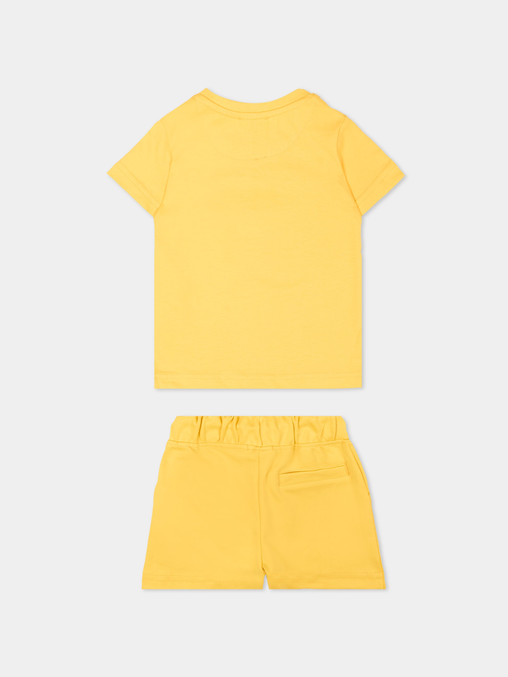 Completo sportivo giallo per neonato con logo,Just Cavalli Kids,JIP26044CJ YELLOW DAFFODIL