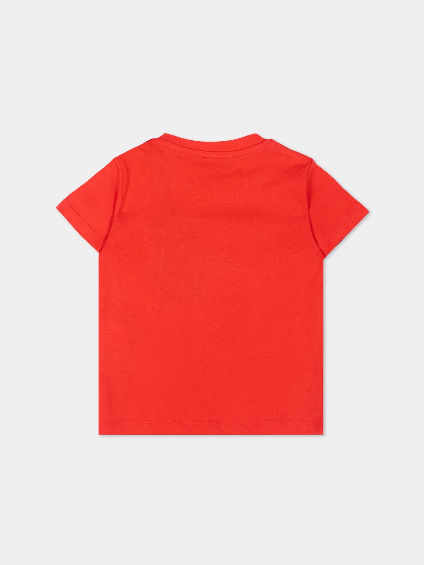 T-Shirt rossa per neonato con logo,Just Cavalli Kids,JIP26047TS RED FLAME SCARLAT