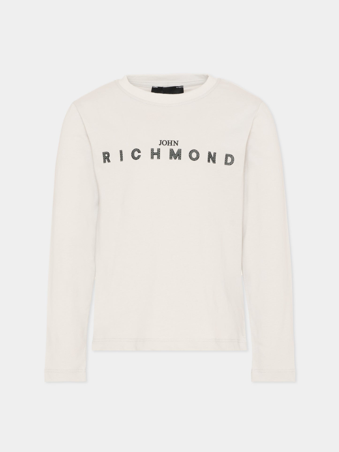 T-shirt grigia per bambini con logo,Richmond,RBP26021TS BLUE VAPOR