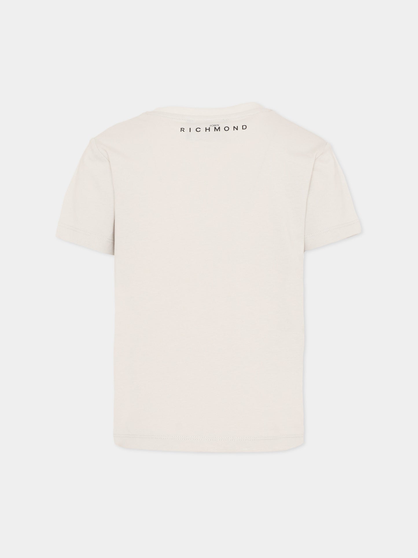 T-Shirt grigia per bambini con logo,Richmond,RBP26008TS BLUE VAPOR