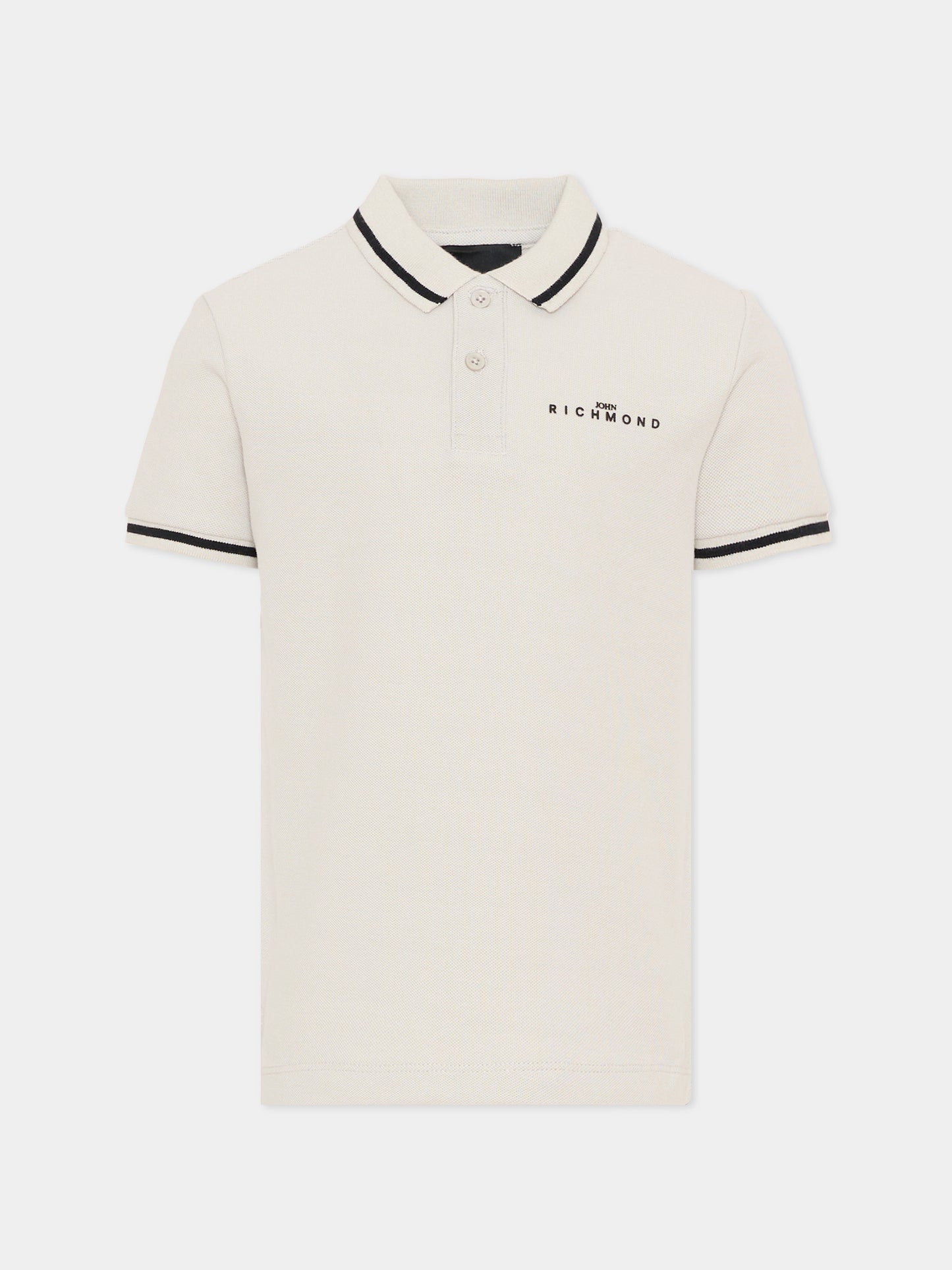 Polo grigia per bambino con logo,Richmond,RBP26022PO BLUE VAPOR