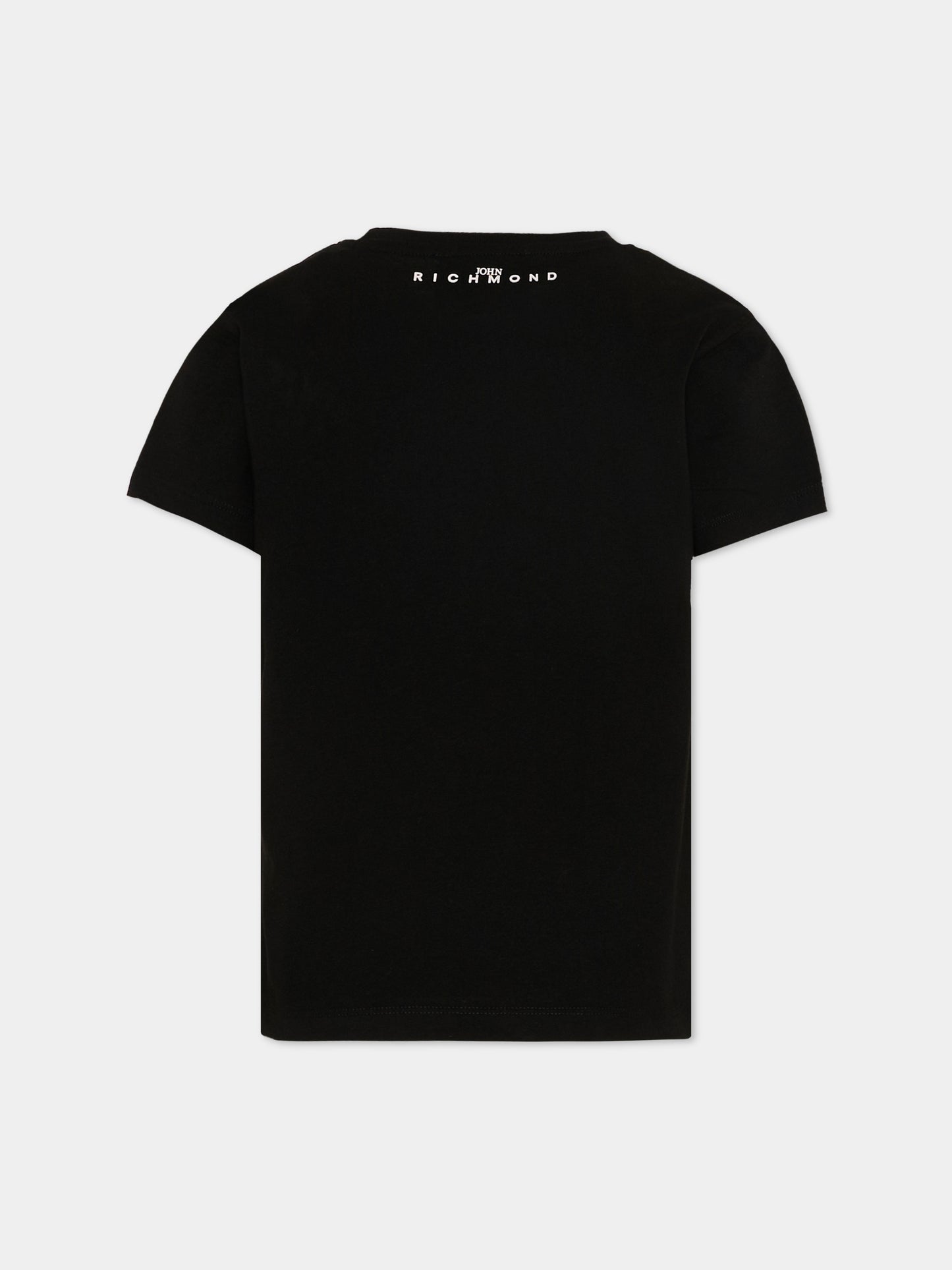 T-Shirt nera per bambino con logo,Richmond,RBP26012TS BLACK