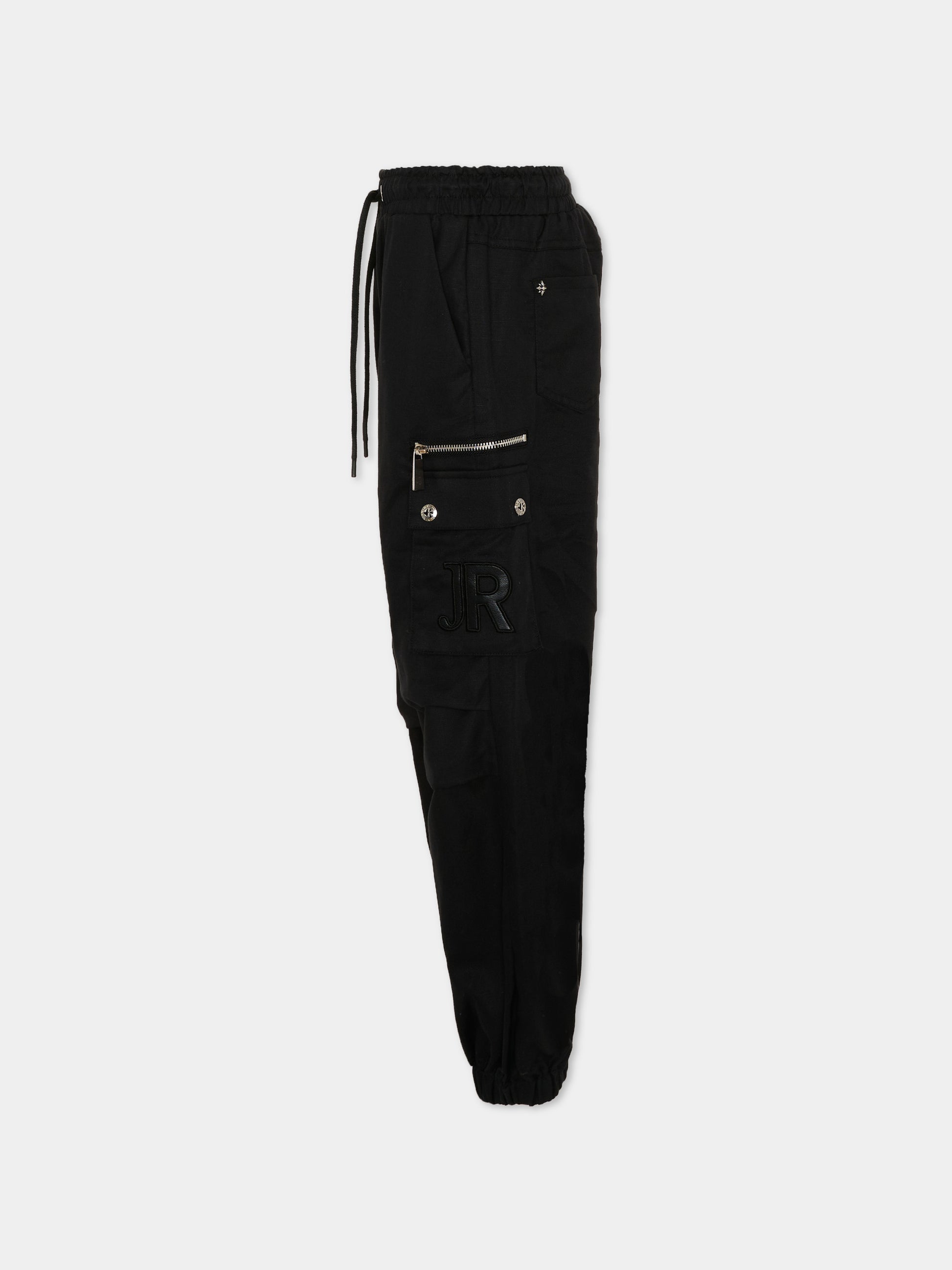Pantaloni neri per bambino cargo,Richmond,RBP26049PA BLACK