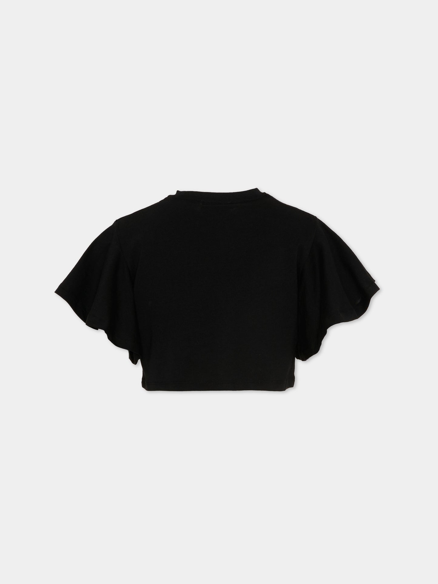 T-Shirt nera per bambina con maxi logo,Richmond,RGP26008TO BLACK