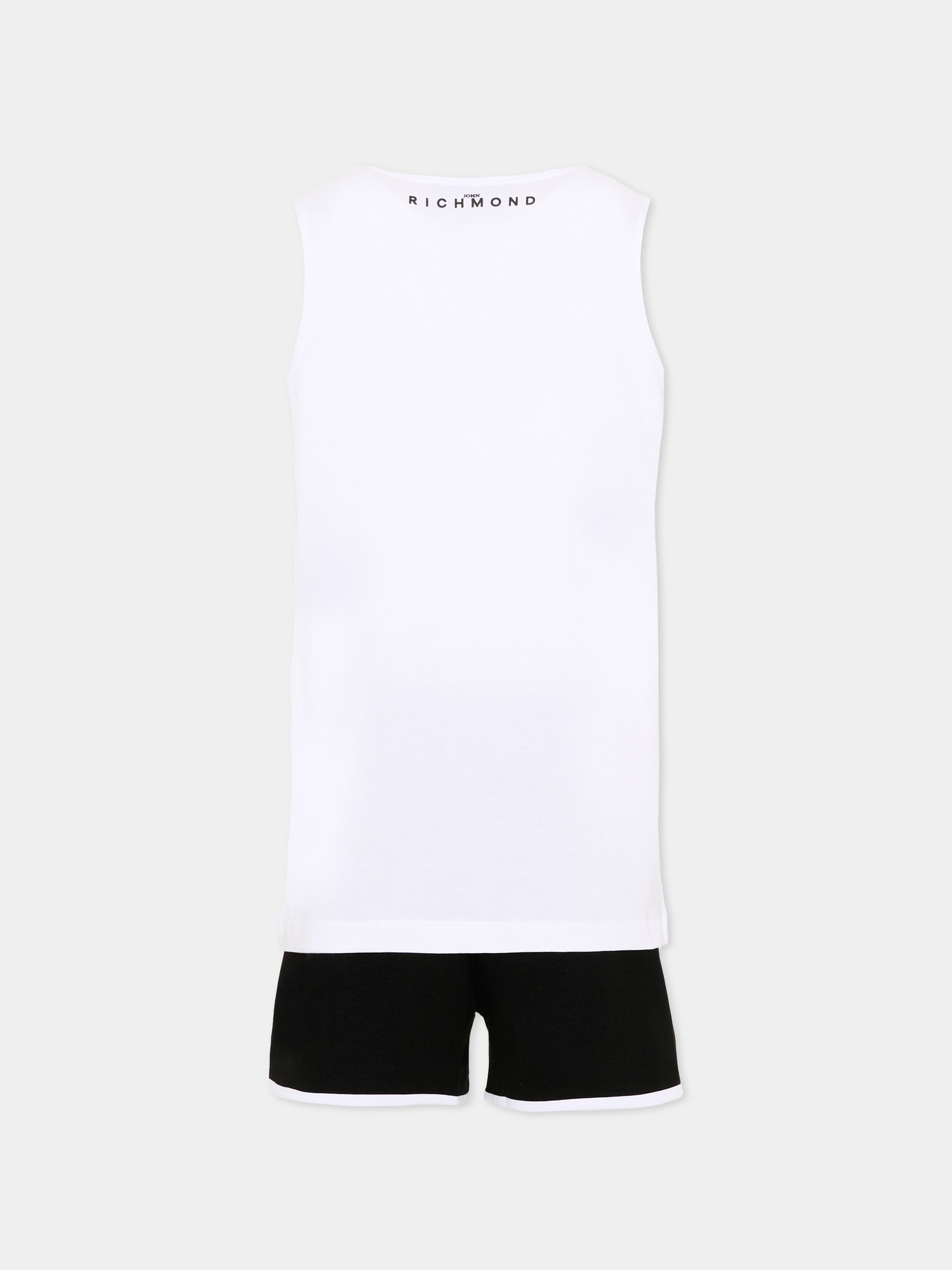 Completo sportivo bianco per bambina con logo,Richmond,RGP26016CJ WHITE