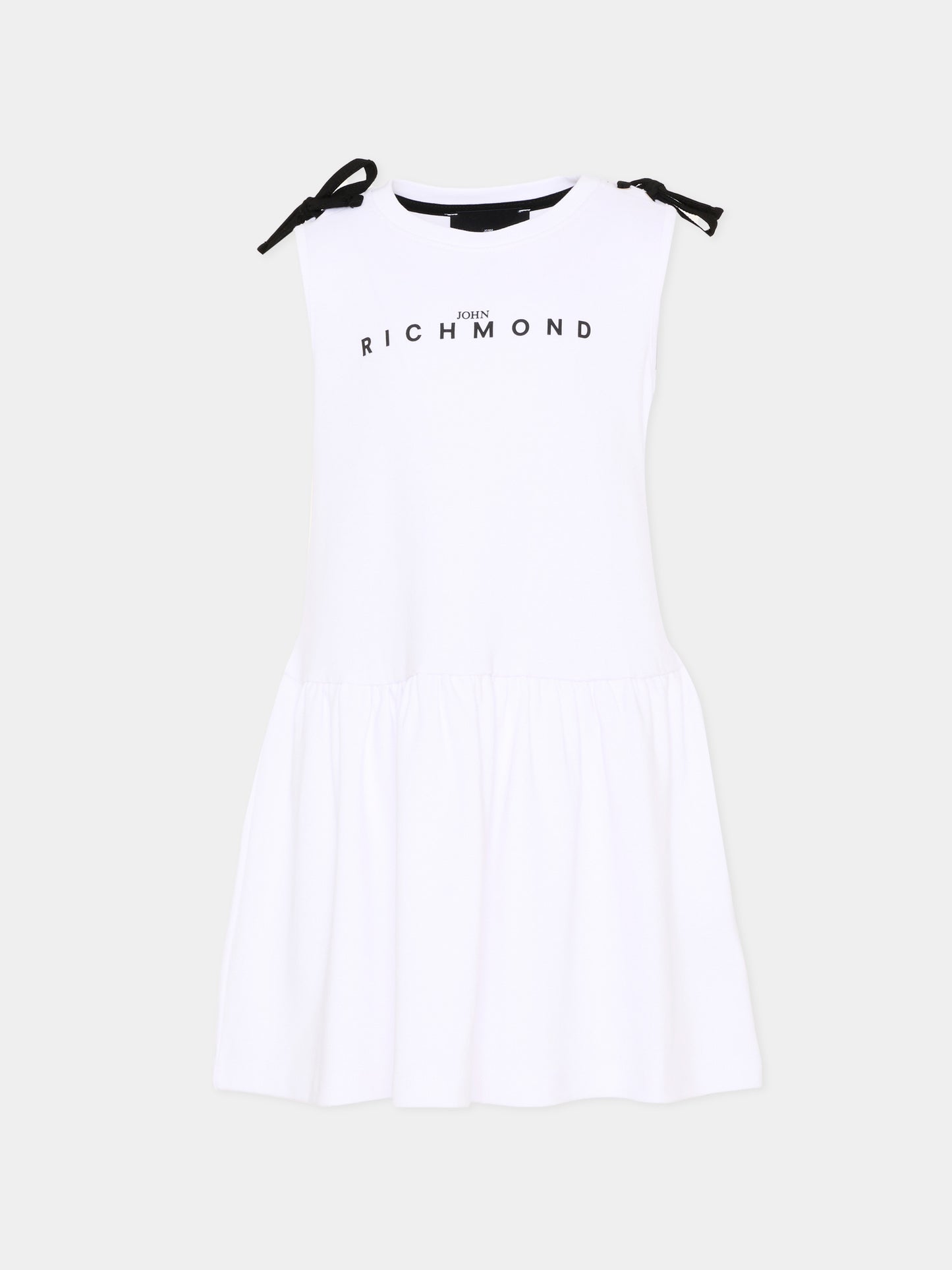 Vestito bianco per bambina con logo,Richmond,RGP26033VE WHITE