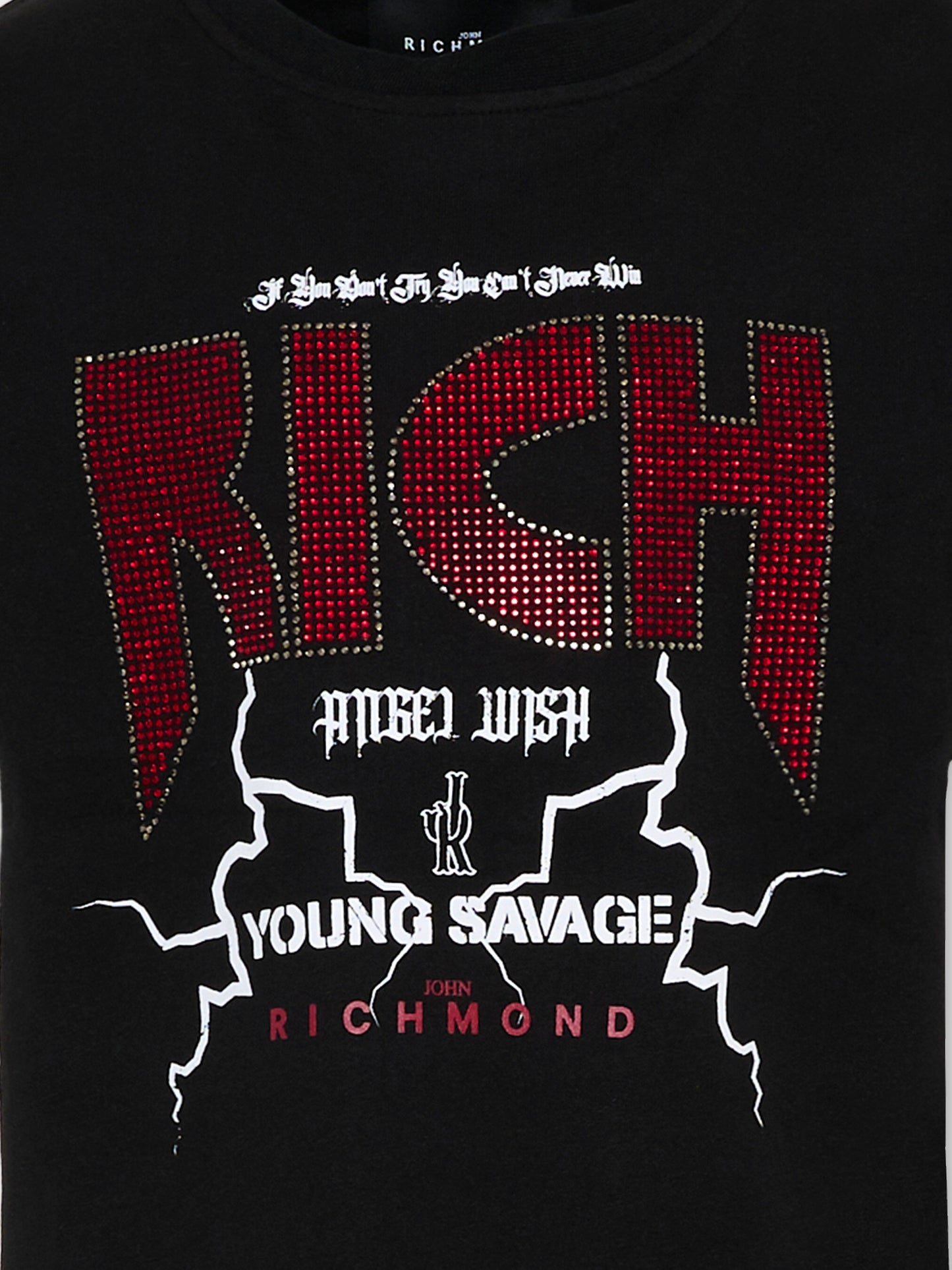 T-shirt nera per bambino con logo,Richmond,RGP26208TS BLACK