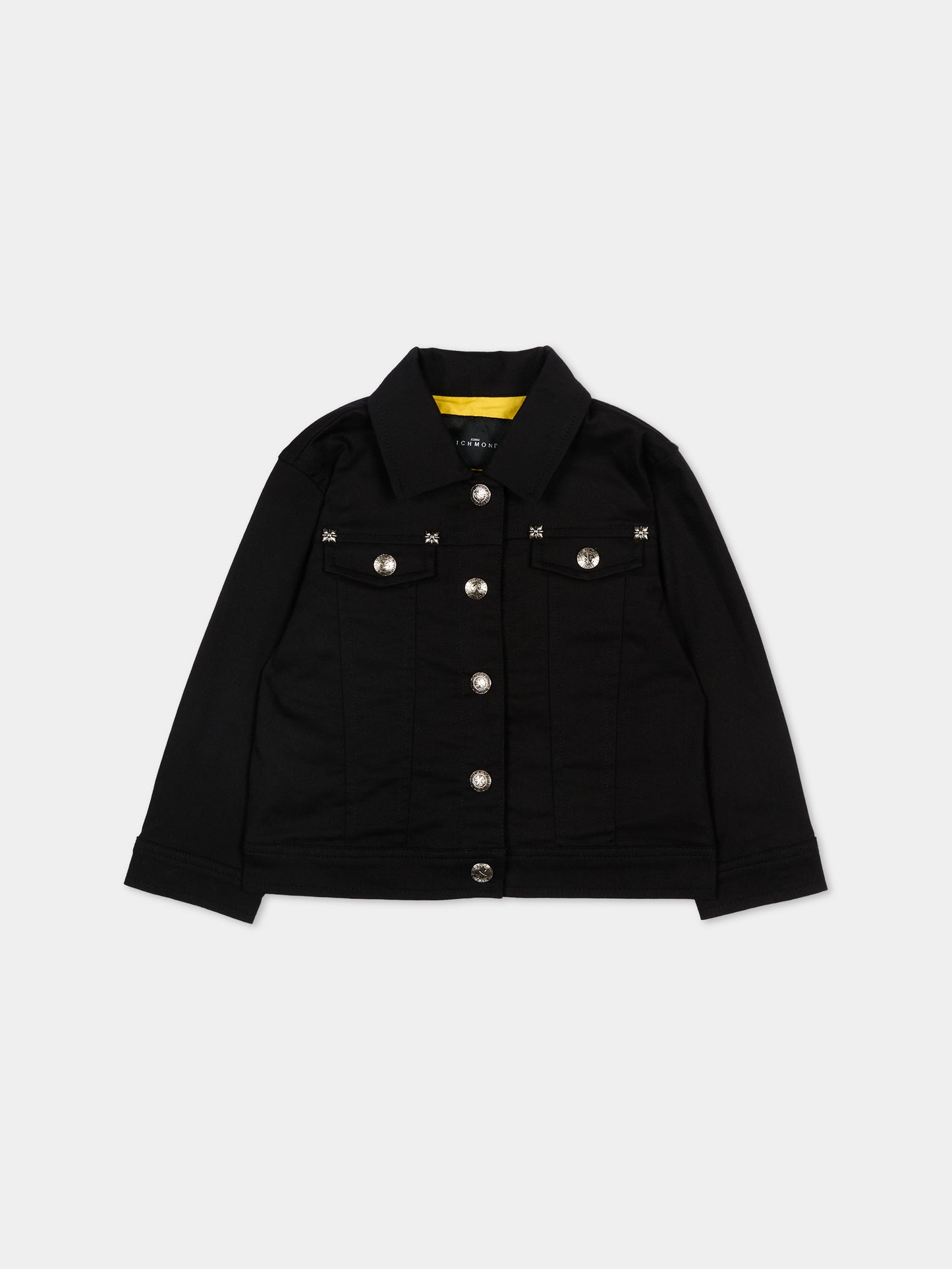 Giubbotto di jeans nero per neonato con logo,Richmond,RIP26062GB BLACK