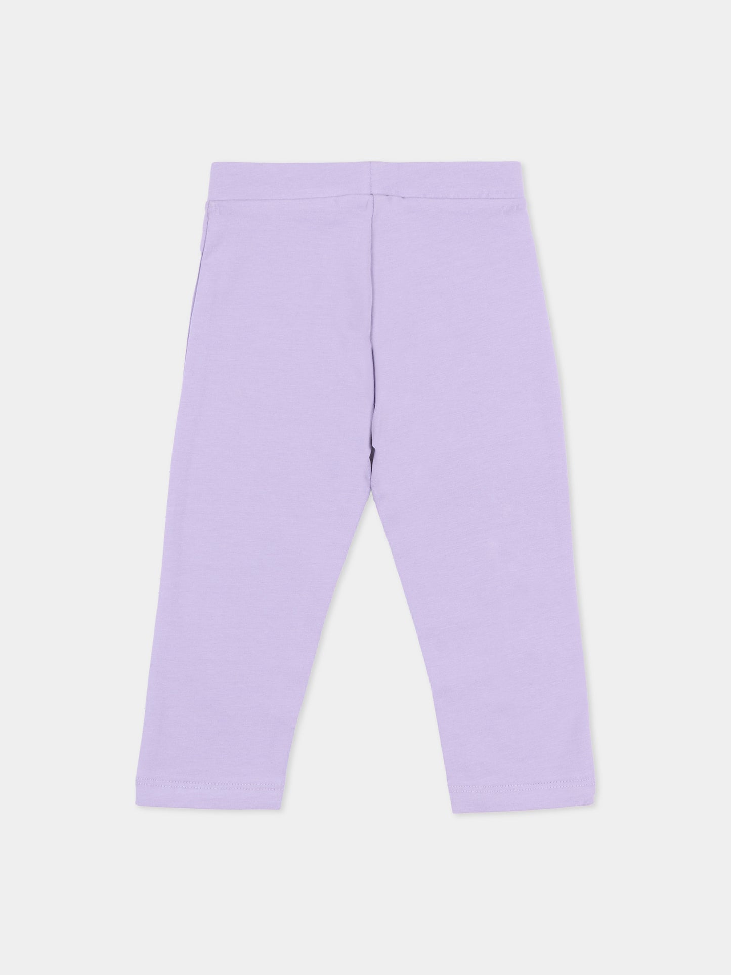Leggings lilla per neonata con logo,Richmond,RIP26086LE VIOLET TULIP