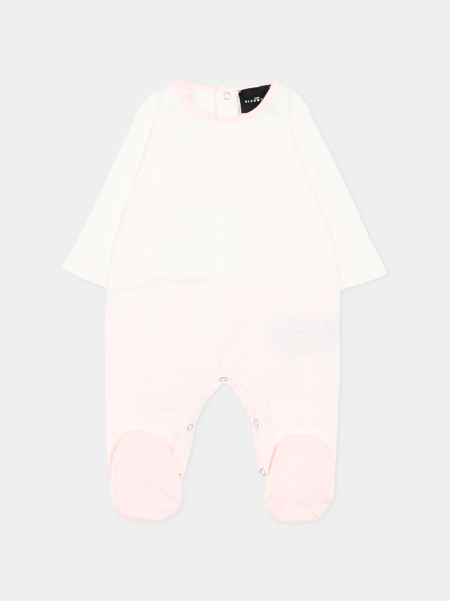 Set tutina rosa per neonata con logo,Richmond,RLP26001TU PINK