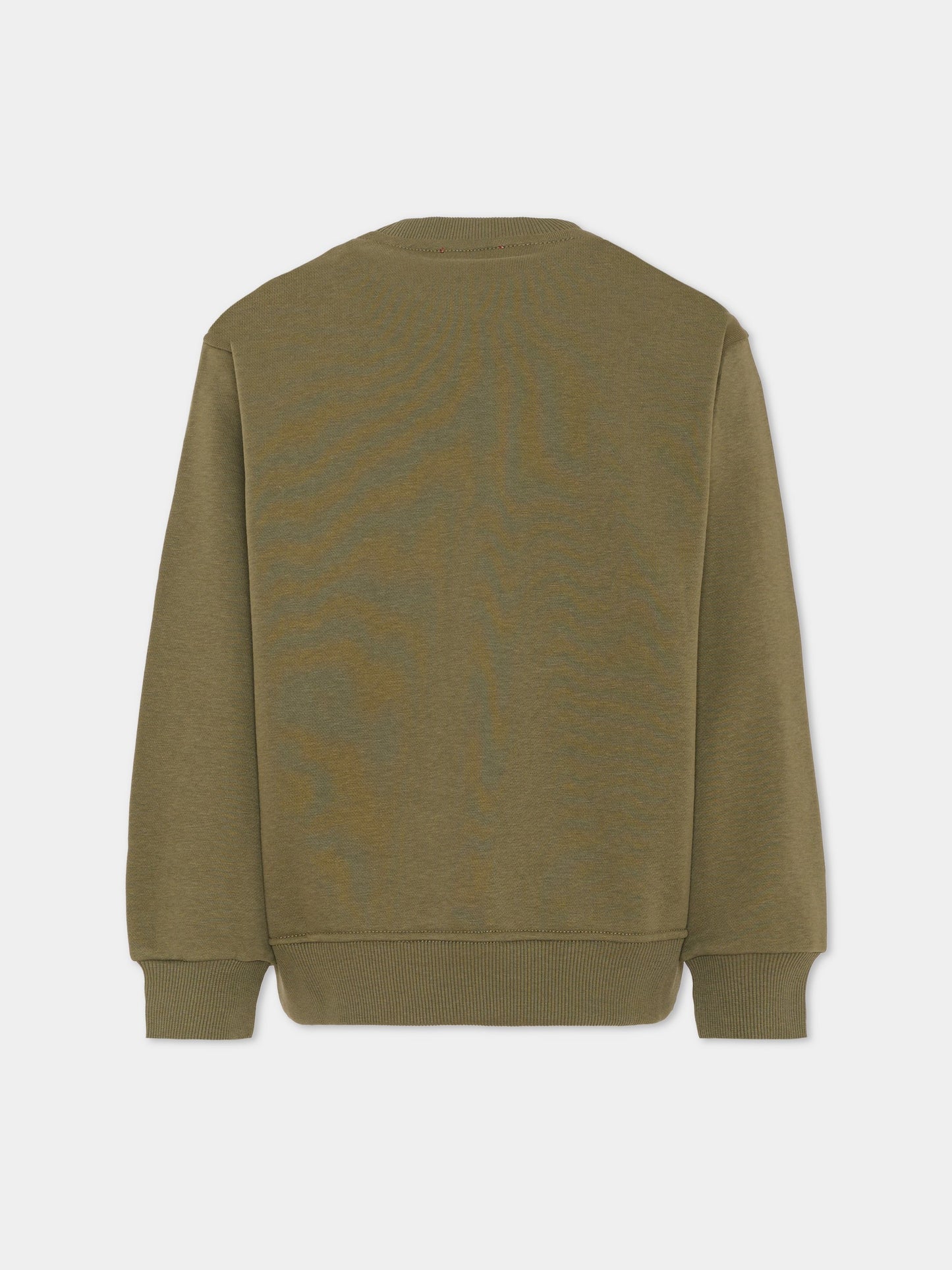 Felpa verde per bambino con logo,Diesel,J02483 KYAZ3 K511