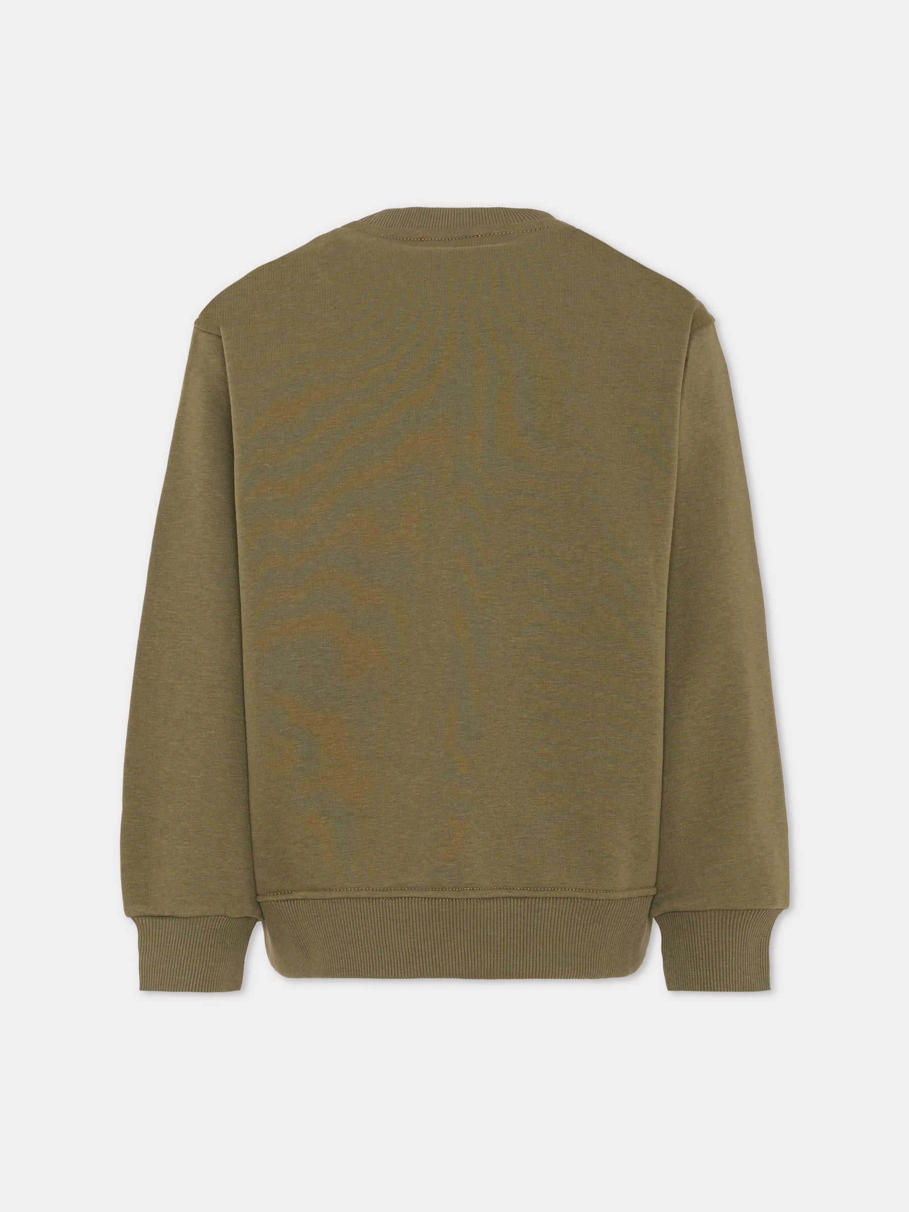 Felpa verde per bambino con logo,Diesel,J02483 KYAZ3 K511