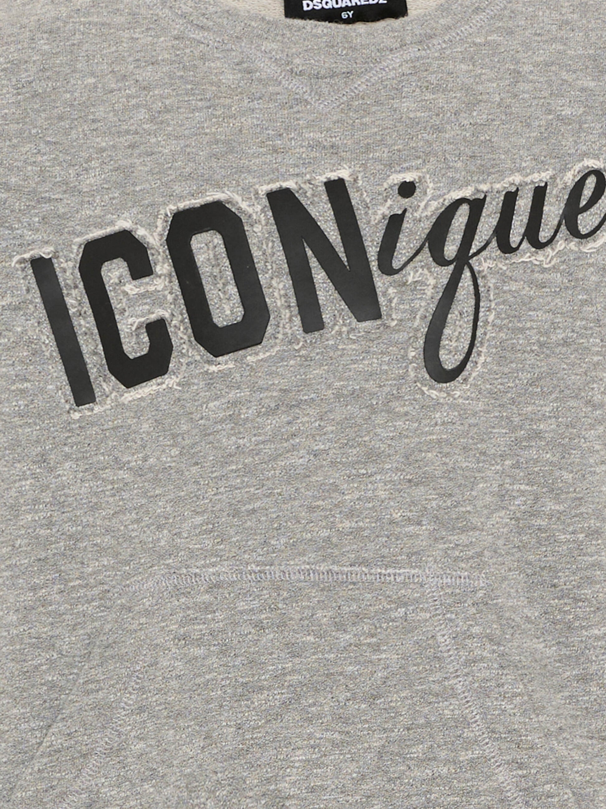 Felpa grigia per bambino con logo,Dsquared2,DQ3389 D0AHK DQ902