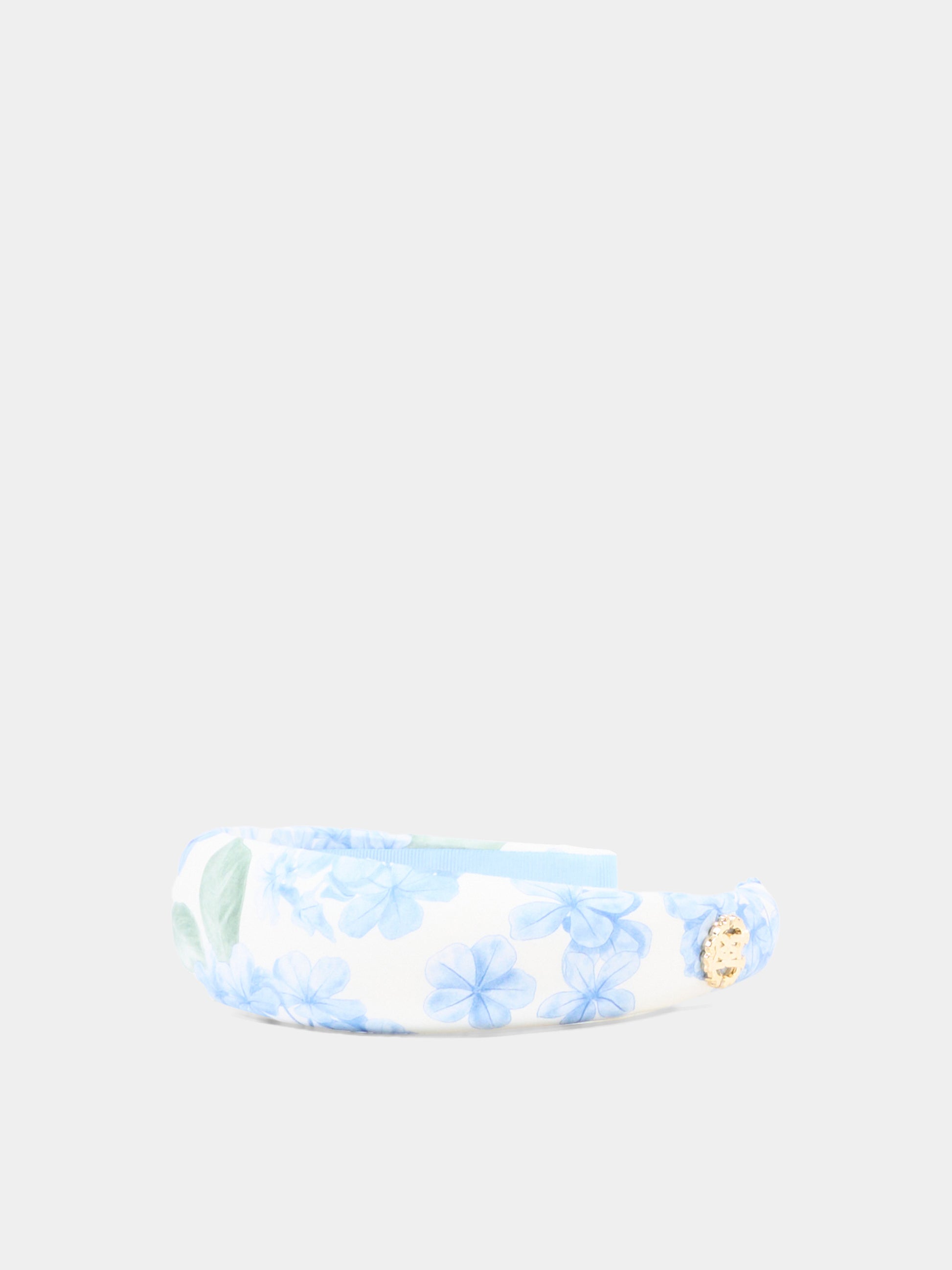 Cerchietto multicolor per bambina con stampa floreale,Roberto Cavalli Kids,CGP26157FR PLUMBAGO