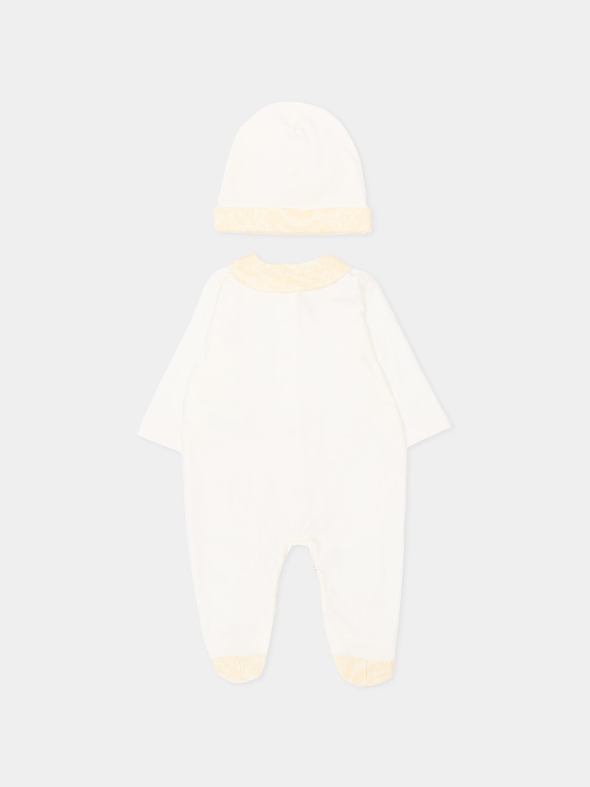 Set tutina avorio per neonati animalier,Roberto Cavalli Kids,CLP26007TU AVORIO CANNOLI CREAM