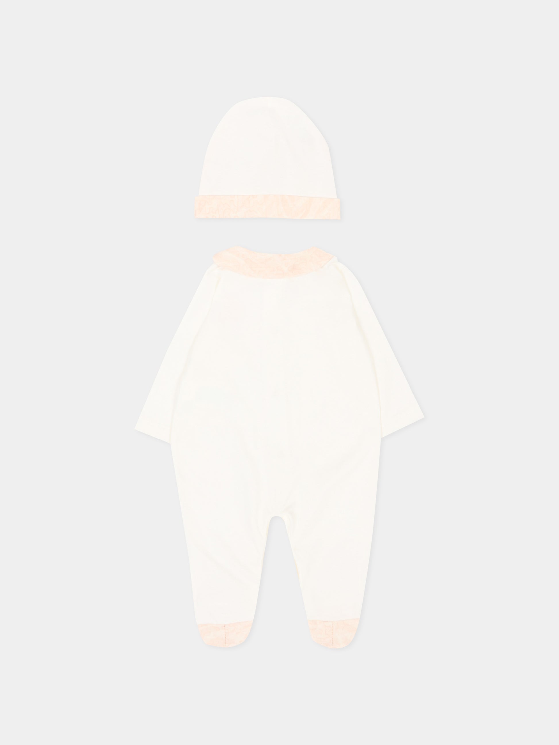 Set tutina rosa per neonata con monogram,Roberto Cavalli Kids,CLP26007TU PINK CRYSTAL ROSE