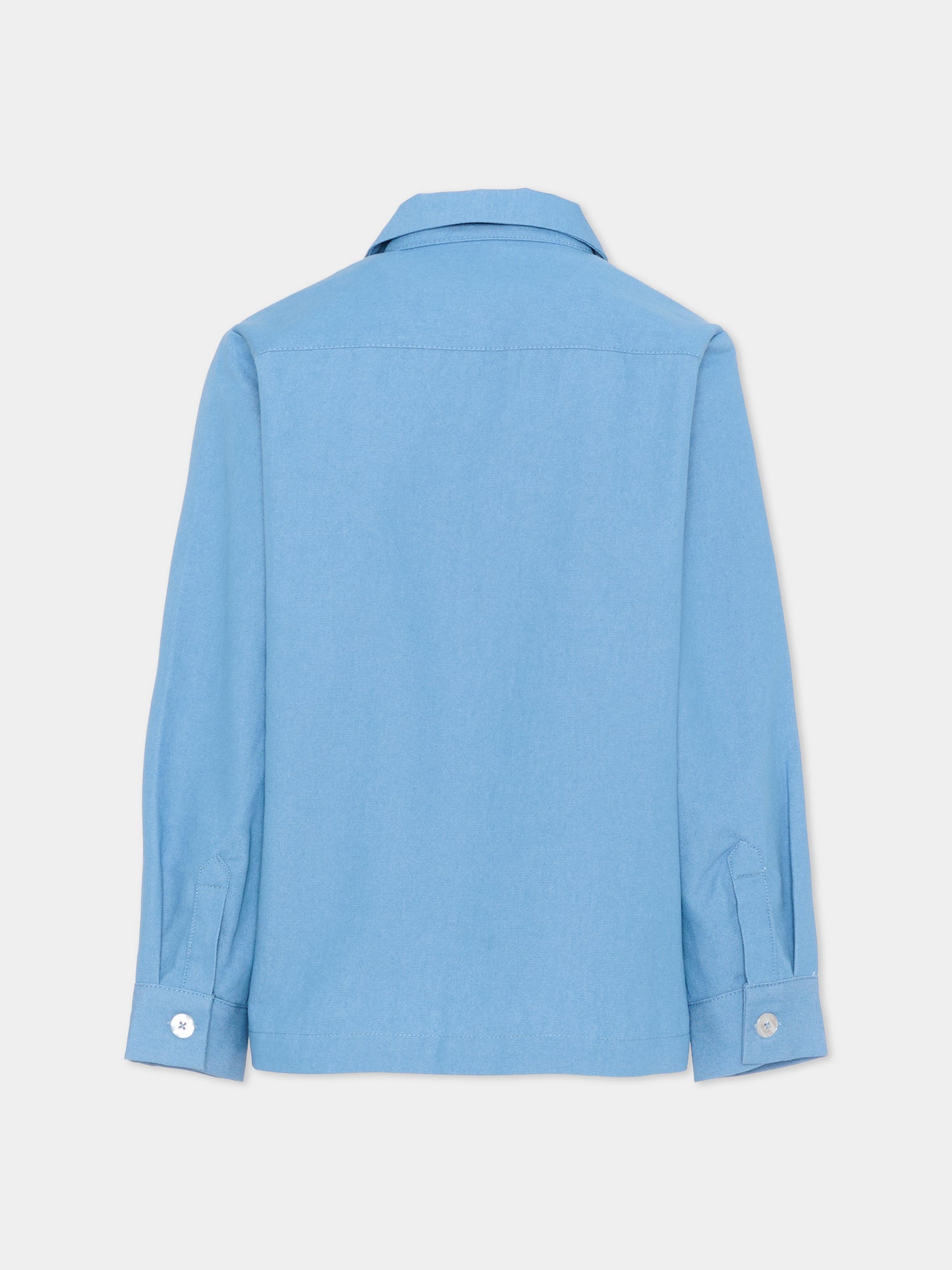 Camicia denim per bambino con levriero,Trussardi Junior,TBP26035CA DENIM BLUE BEL AIR