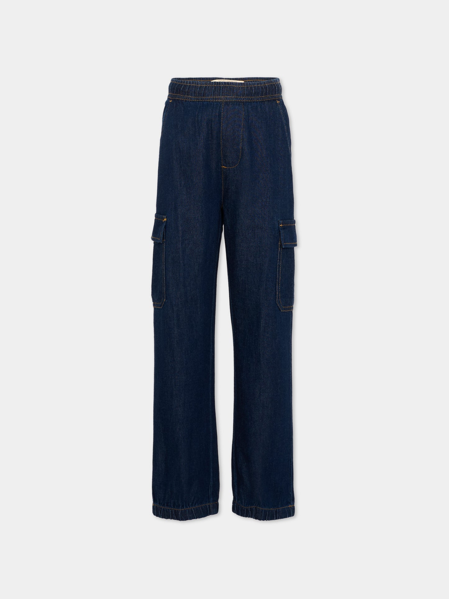 Pantaloni denim per bambino cargo,Trussardi Junior,TBP26052PA DENIM RAW