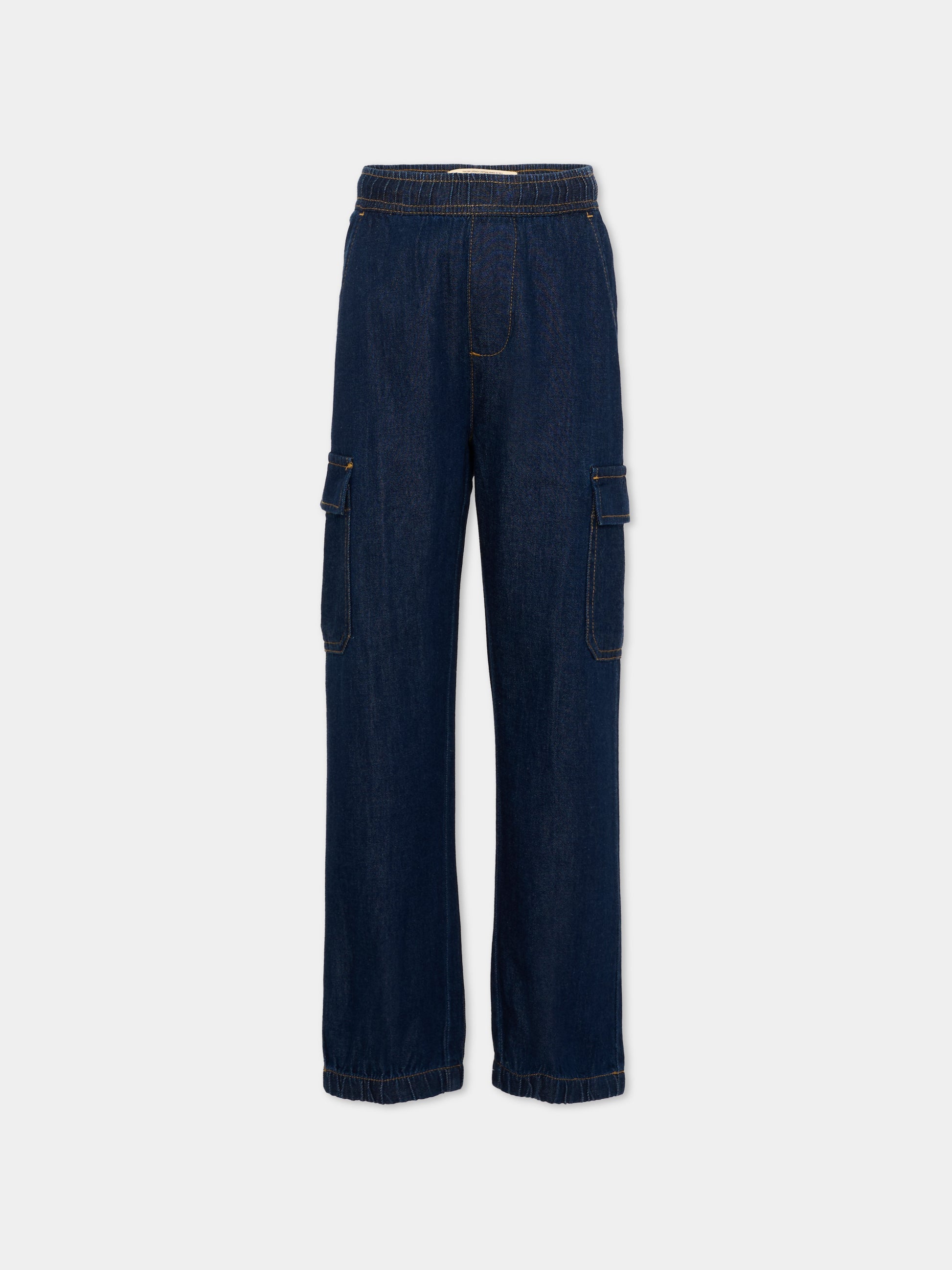 Pantaloni denim per bambino cargo,Trussardi Junior,TBP26052PA DENIM RAW