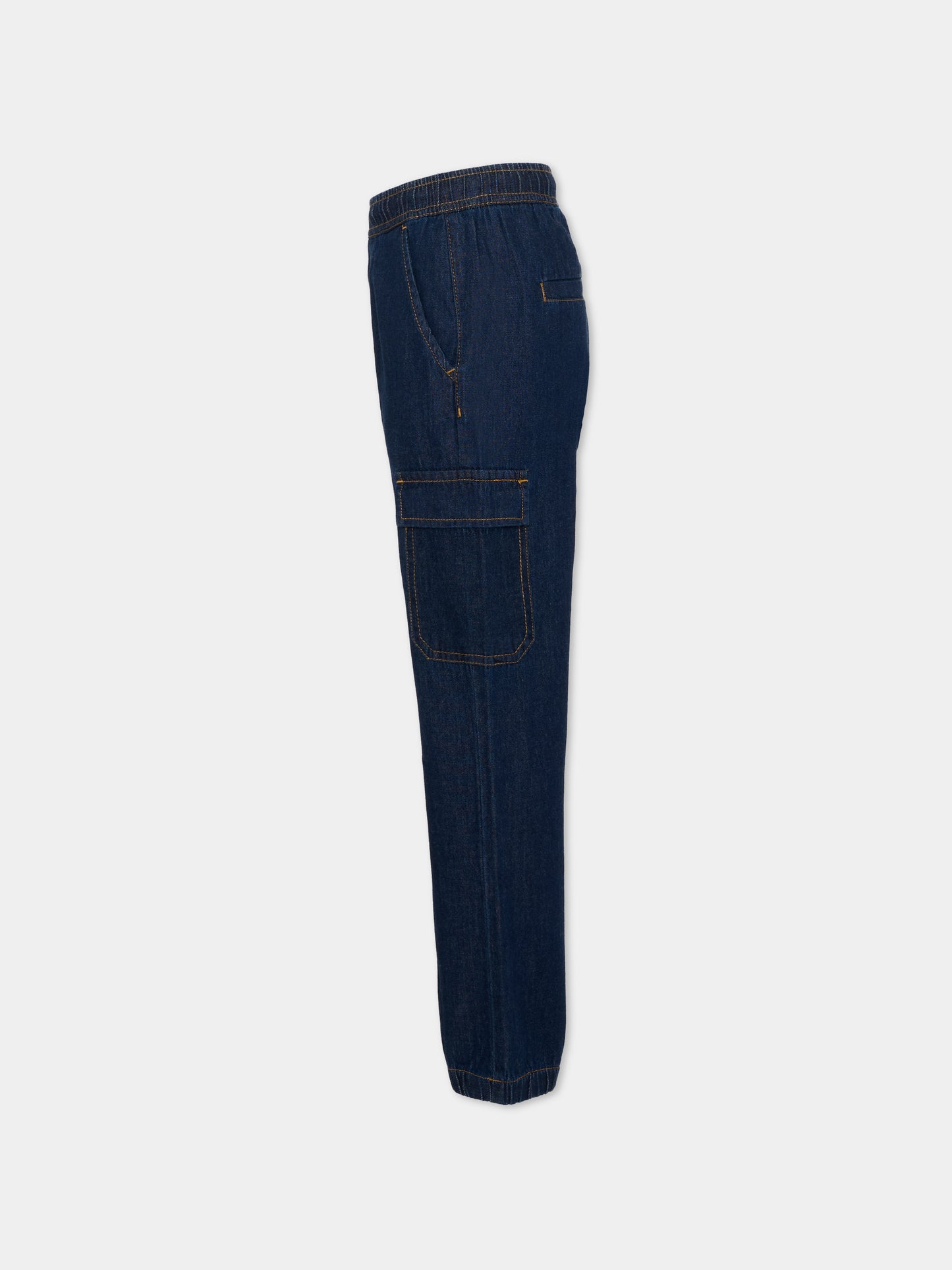 Pantaloni denim per bambino cargo,Trussardi Junior,TBP26052PA DENIM RAW
