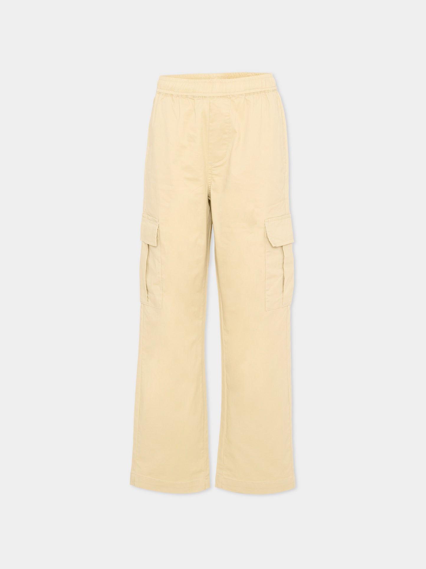 Pantaloni beige per bambino cargo,Trussardi Junior,TBP26133PA BEIGE CASTLE WALL