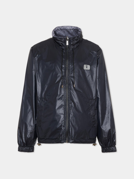 Bomber blu per bambino reversibile,Trussardi Junior,TBP26135GB BLUE ESTATE