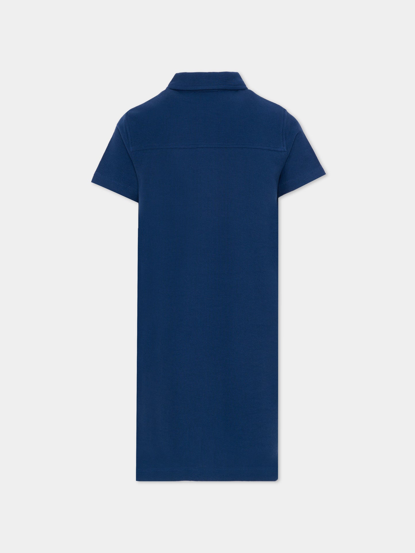 Vestito blu per bambina con levriero,Trussardi Junior,TGP26006VE BLUE ESTATE