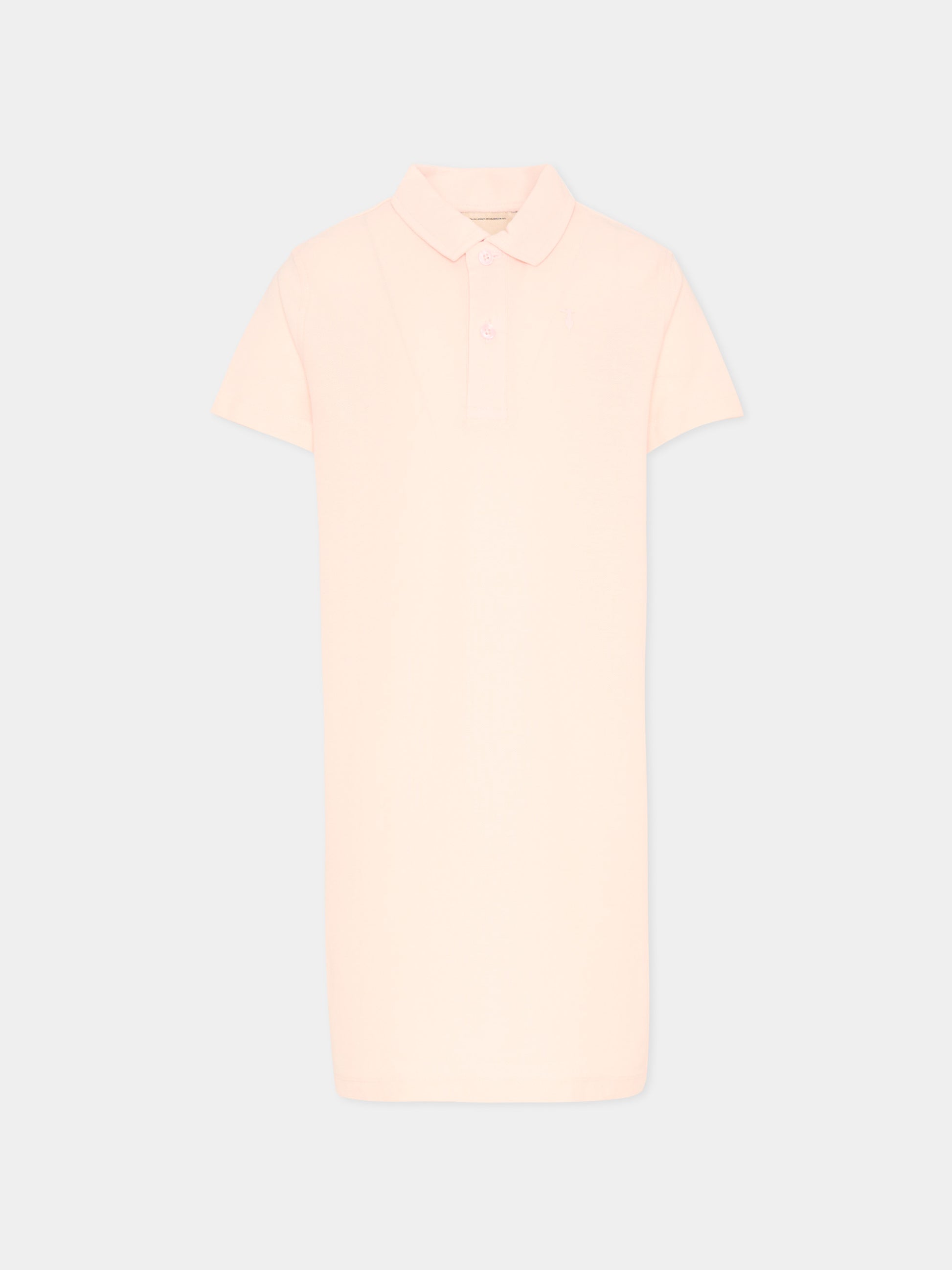 Vestito rosa polo per bambina con levriero,Trussardi Junior,TGP26006VE PINK SCALLOP SHELL