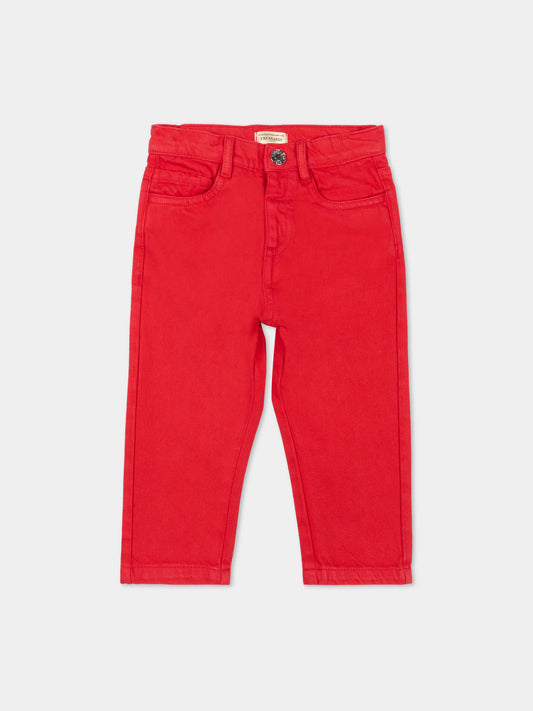 Pantalone rosso per neonato,Trussardi Junior,TIP26006PA RED LYCHEE