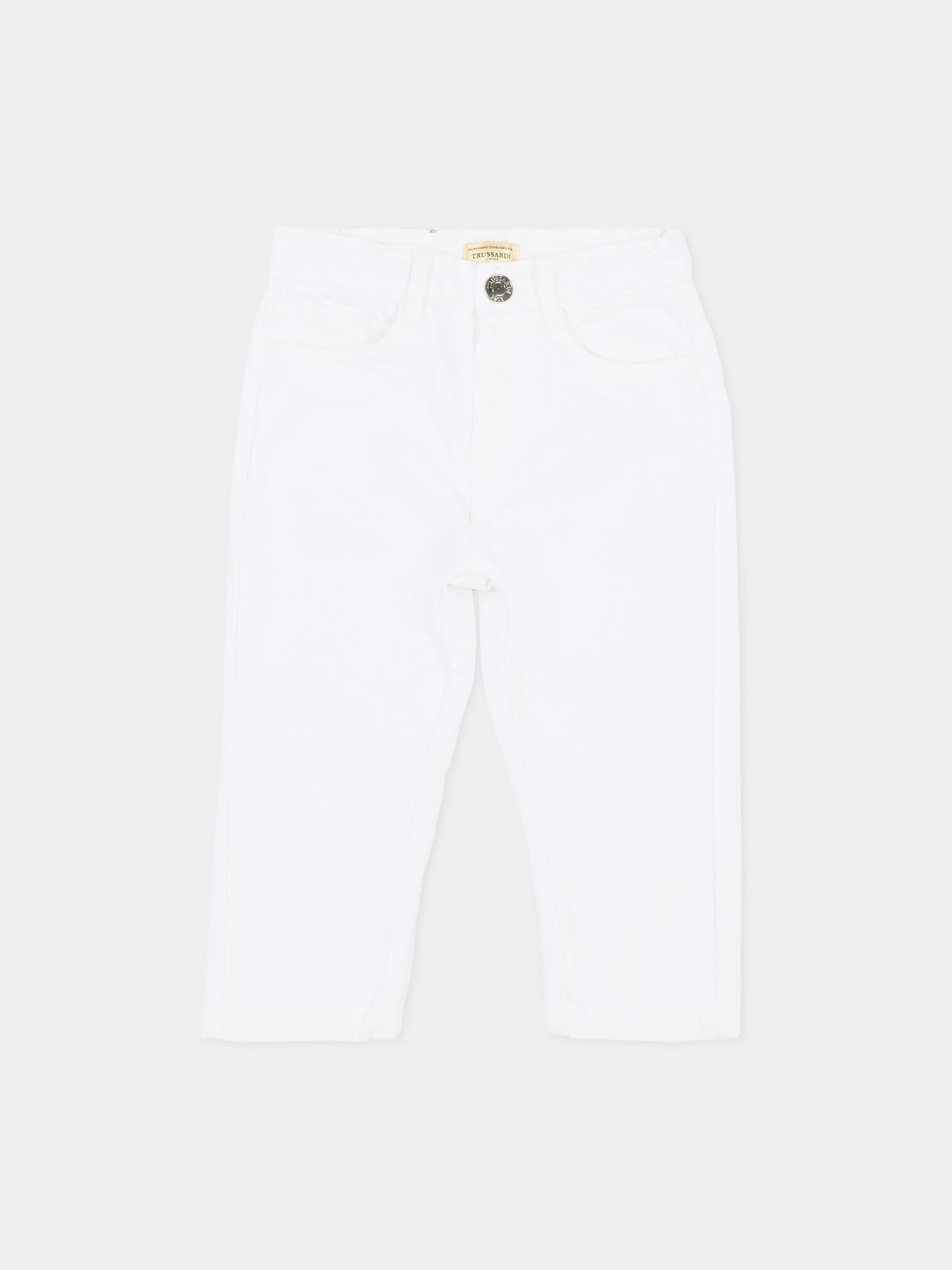 Pantaloni bianchi per neonato,Trussardi Junior,TIP26006PA WHITE OPTICAL