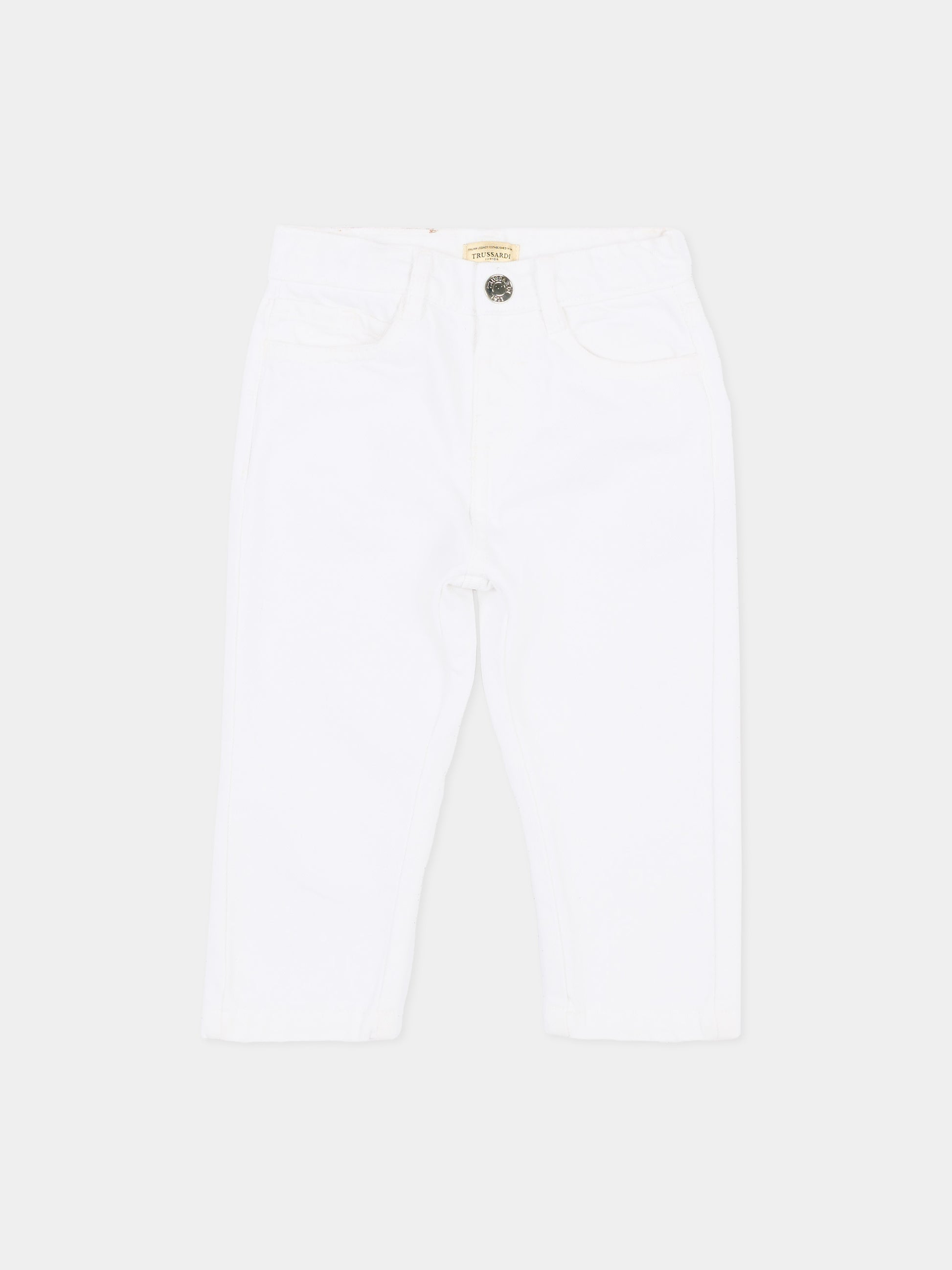 Pantaloni bianchi per neonato,Trussardi Junior,TIP26006PA WHITE OPTICAL