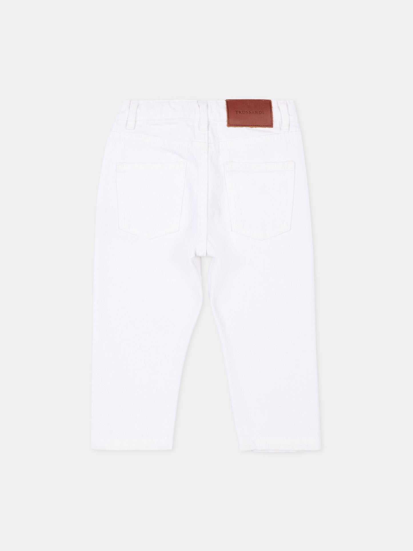 Pantaloni bianchi per neonato,Trussardi Junior,TIP26006PA WHITE OPTICAL