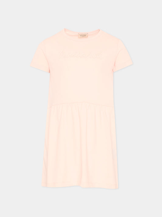 Vestito rosa per neonata con logo,Trussardi Junior,TIP26018VE PINK SCALLOP SHELL