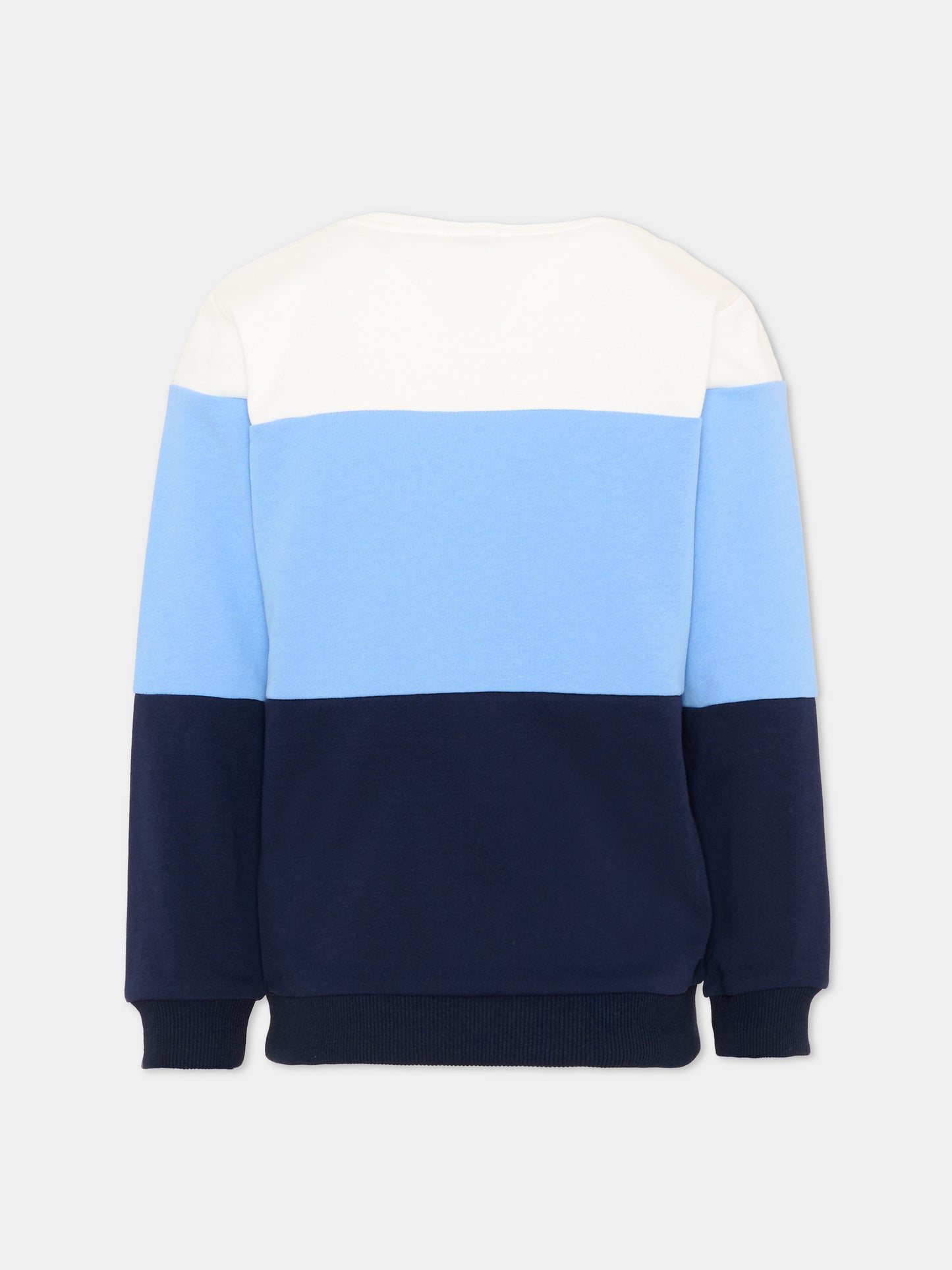 Felpa multicolor per bambino con logo,Trussardi Junior,TIP26033FE OFF-WHITE