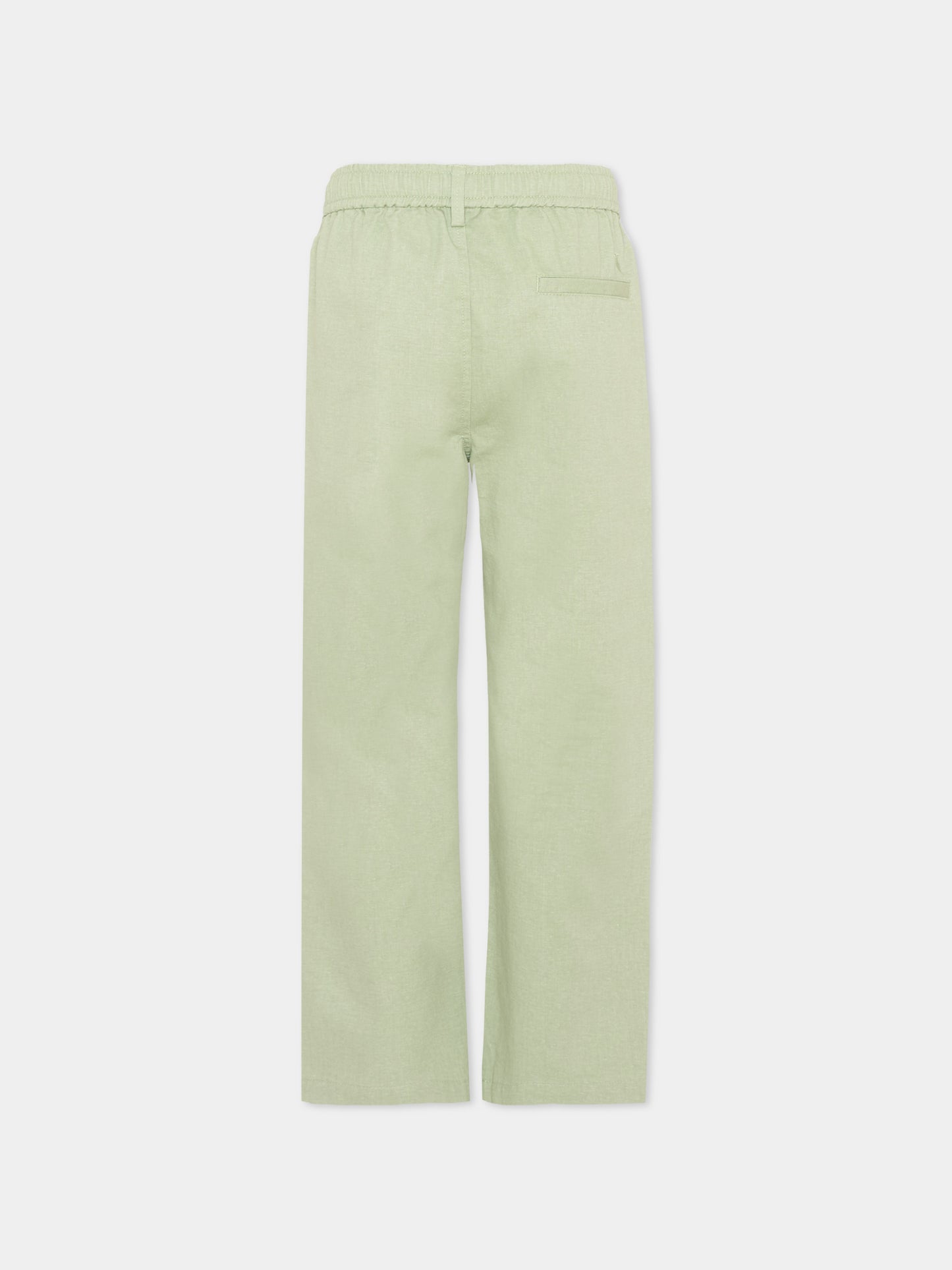 Pantalone verde per bambino con levriero,Trussardi Junior,TIP26052PA GREEN BASIL