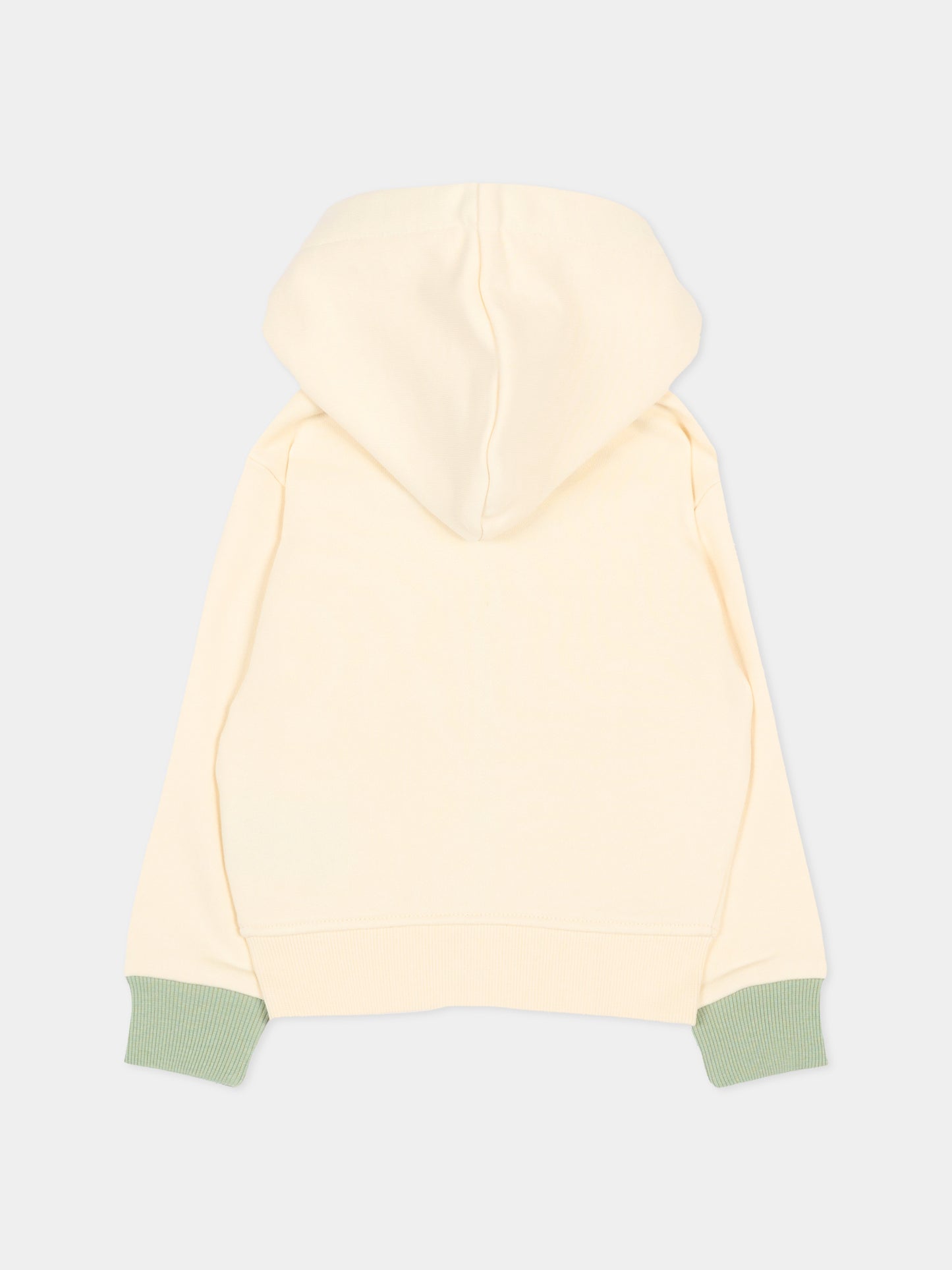 Felpa beige per neonato con levriero,Trussardi Junior,TIP26065FE BEIGE NEW ECRU