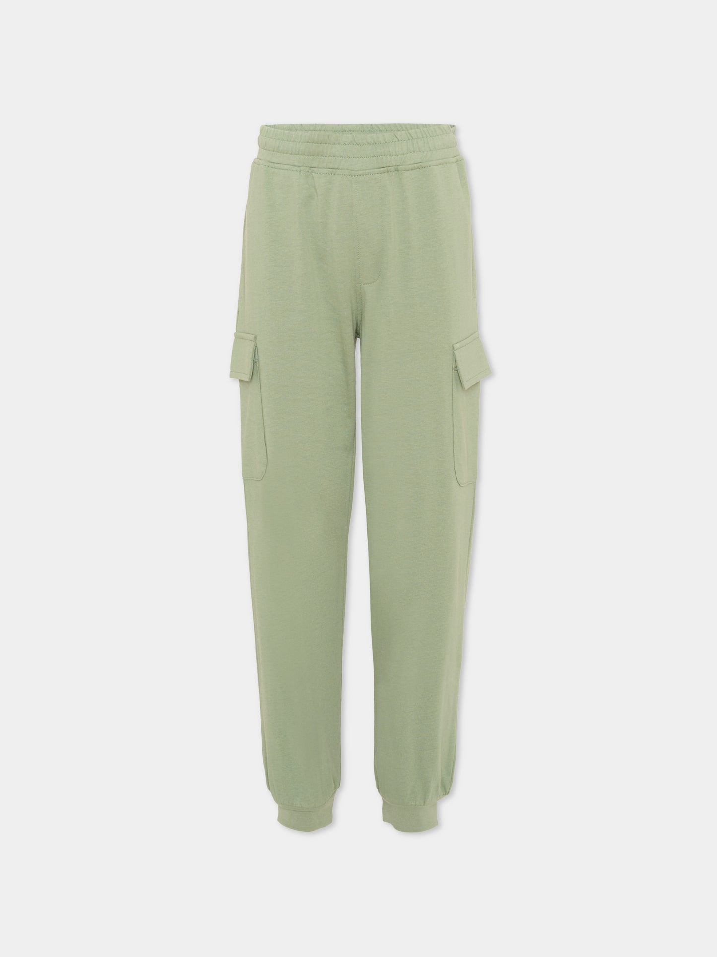 Pantaloni verdi per bambino cargo,Trussardi Junior,TIP26075PA GREEN BASIL