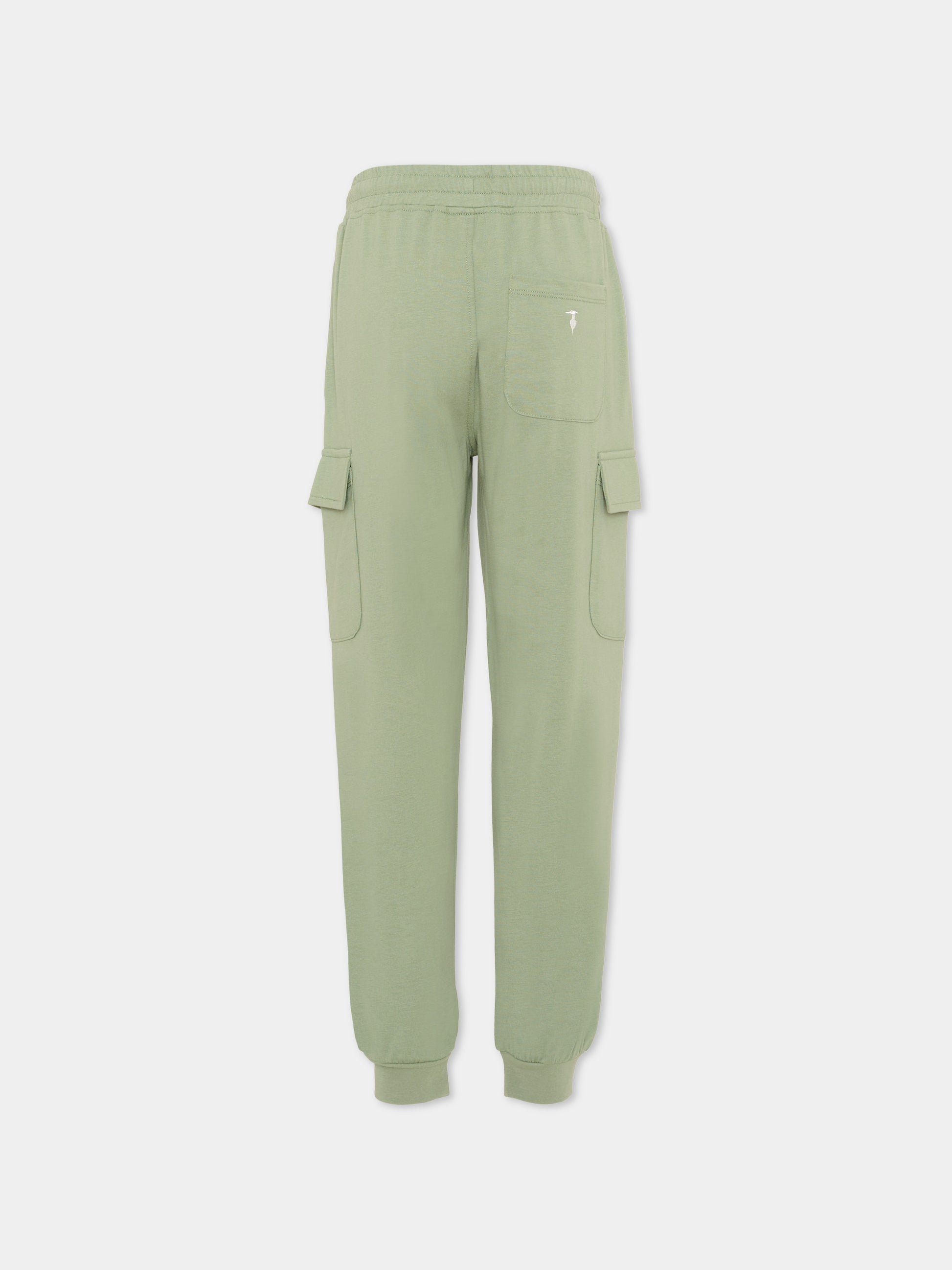 Pantaloni verdi per bambino cargo,Trussardi Junior,TIP26075PA GREEN BASIL