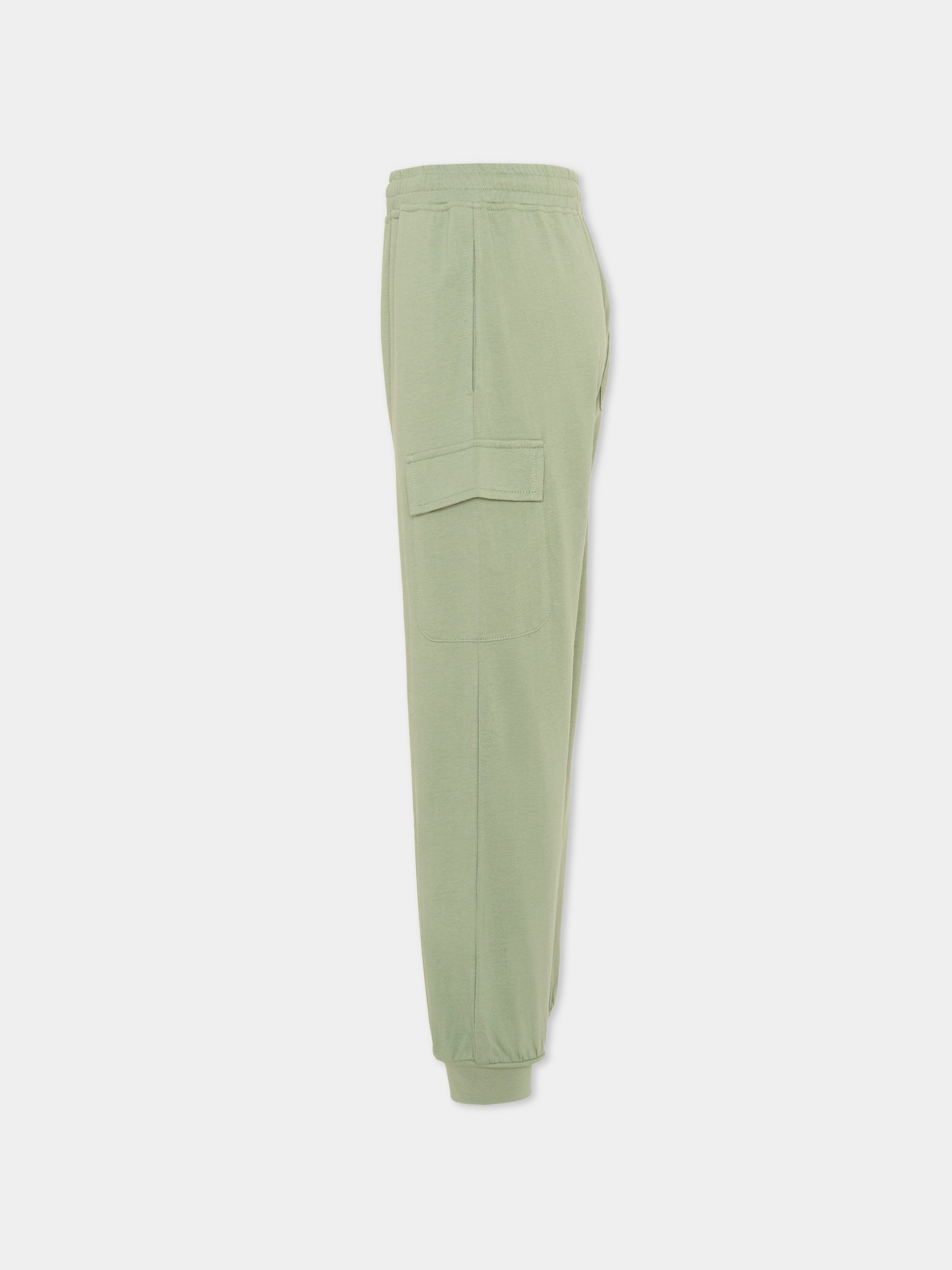 Pantaloni verdi per bambino cargo,Trussardi Junior,TIP26075PA GREEN BASIL