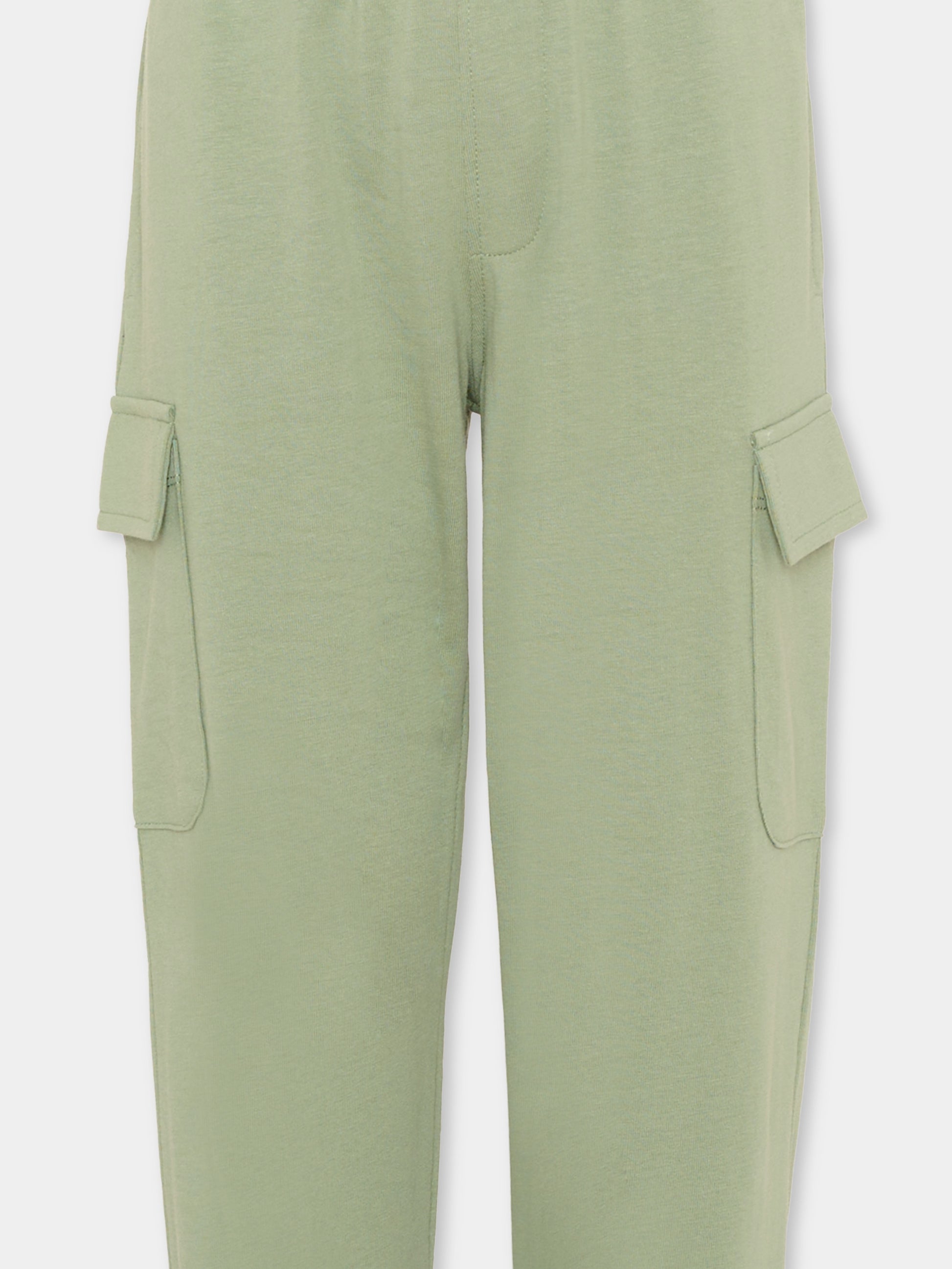Pantaloni verdi per bambino cargo,Trussardi Junior,TIP26075PA GREEN BASIL