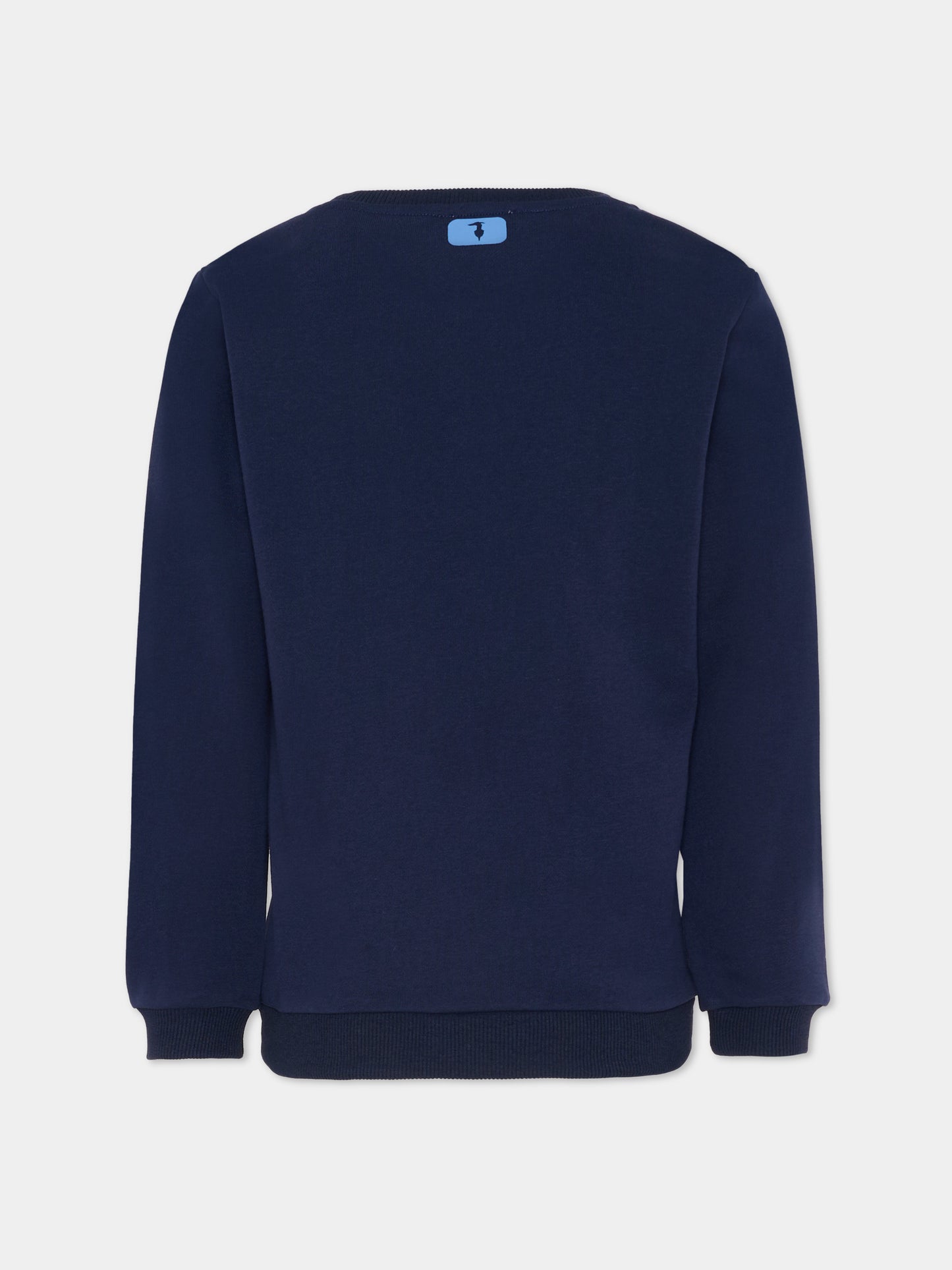 Felpa blu per bambino con logo,Trussardi Junior,TIP26091FE BLUE ESTATE