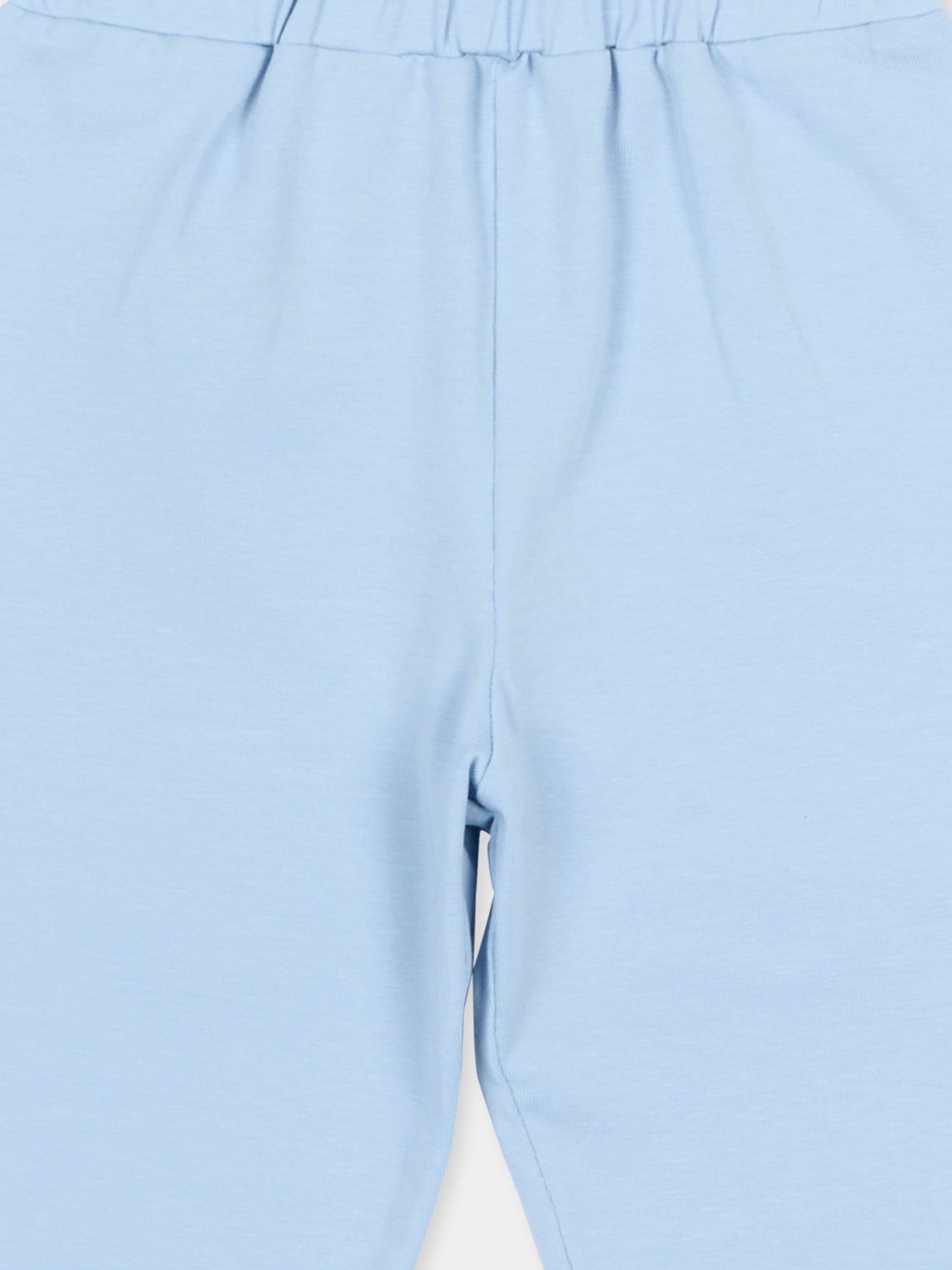 Leggings azzurro per neonata con logo,Trussardi Junior,TIP26122LE BLUE PLACID