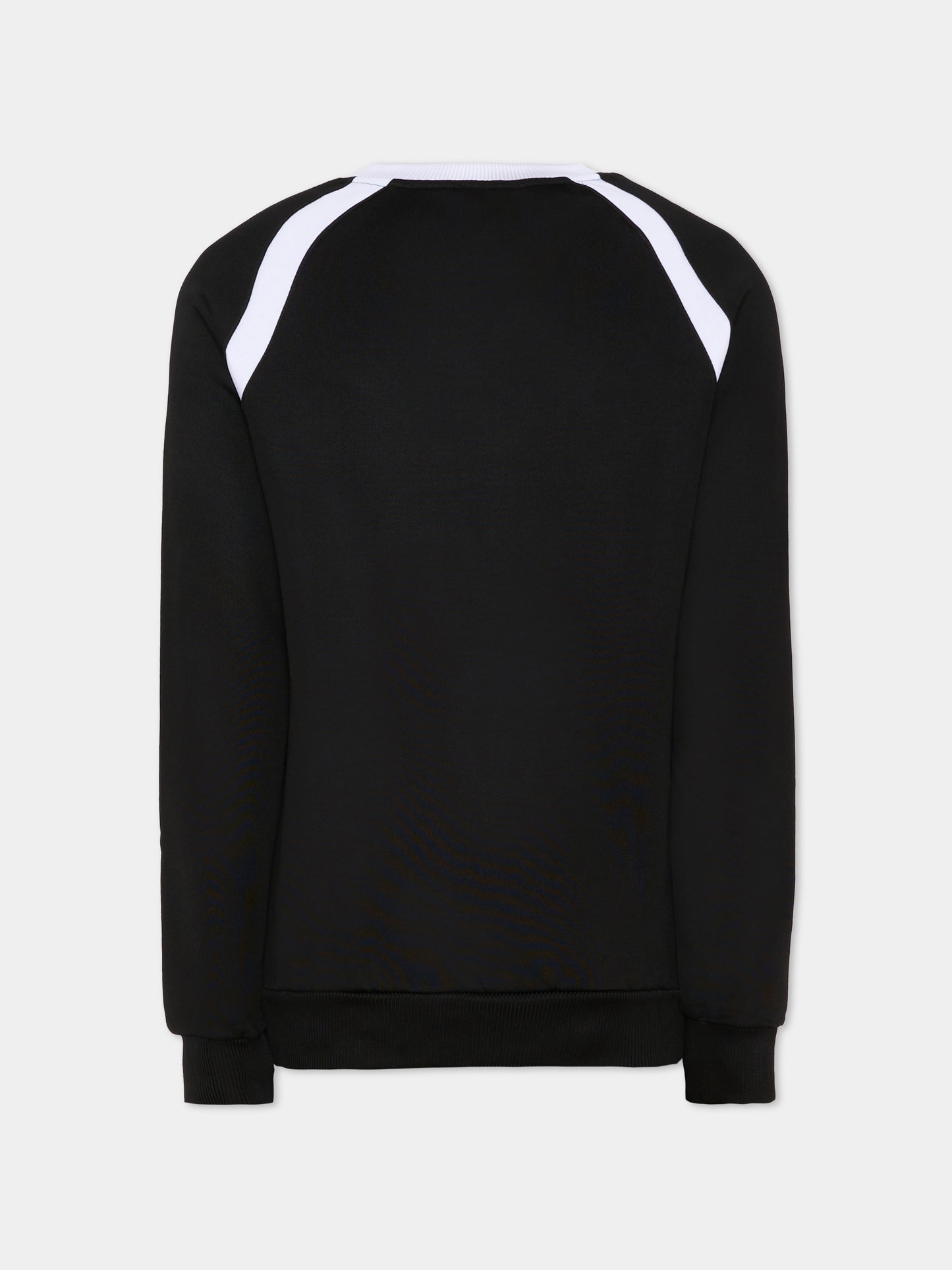 Felpa nera per bambini con logo,Balmain Kids,BU4Q00 Z1869 930BC