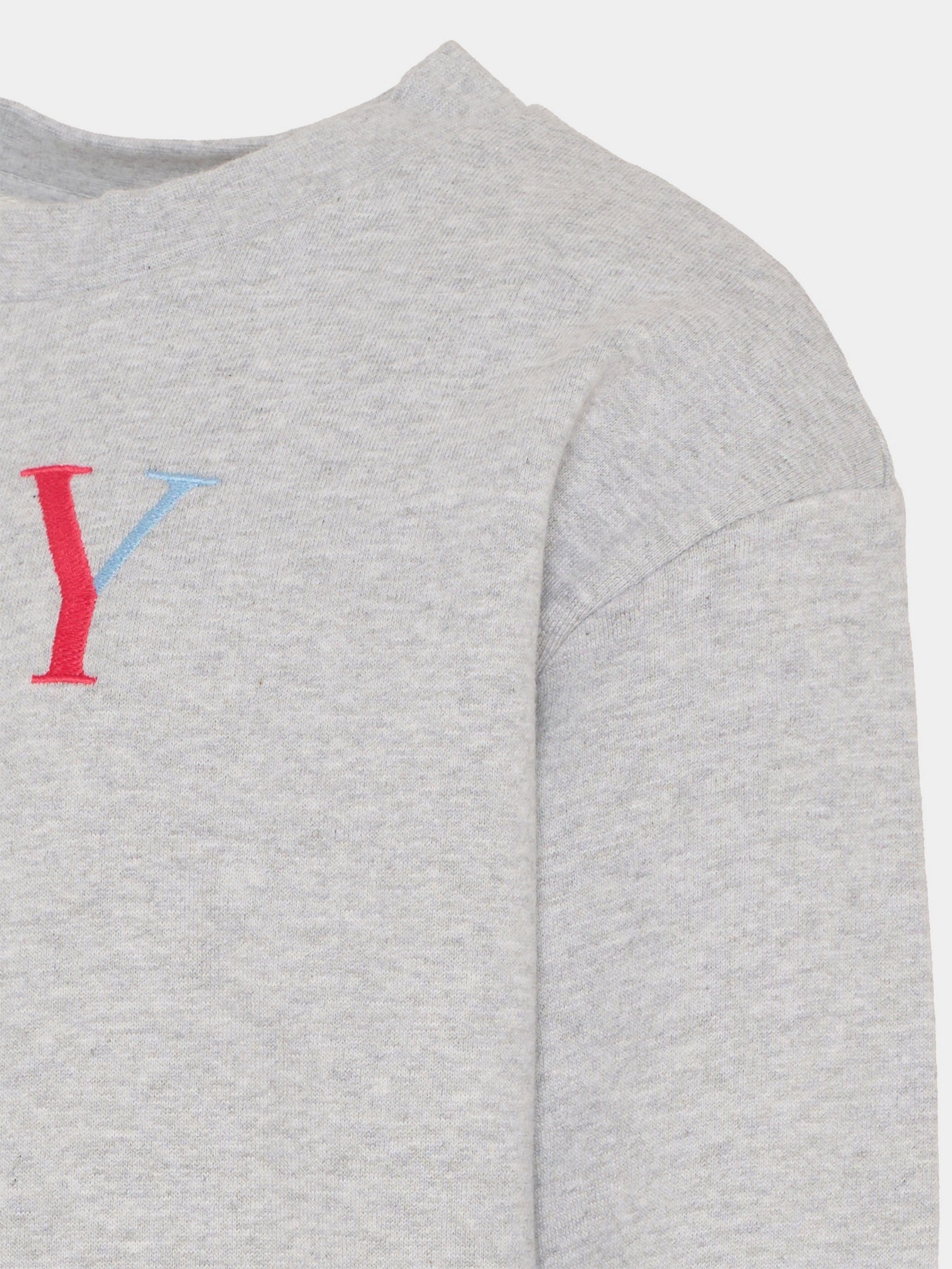 Felpa grigia per bambino con logo,Fay Kids,FU4P40 Z1178 800