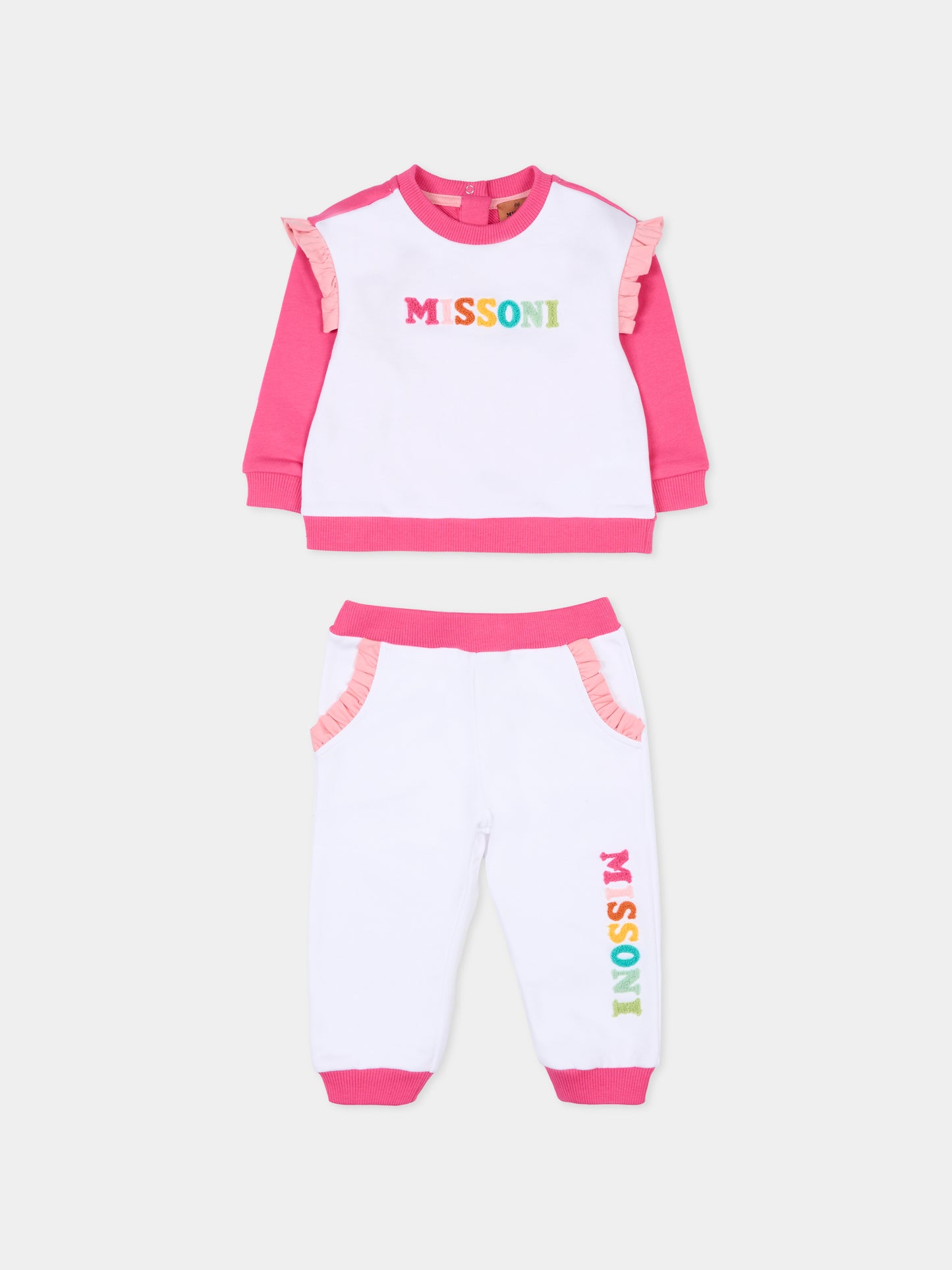 Completo multicolor per neonata con logo,Missoni,MU3010 Z0081 100FU
